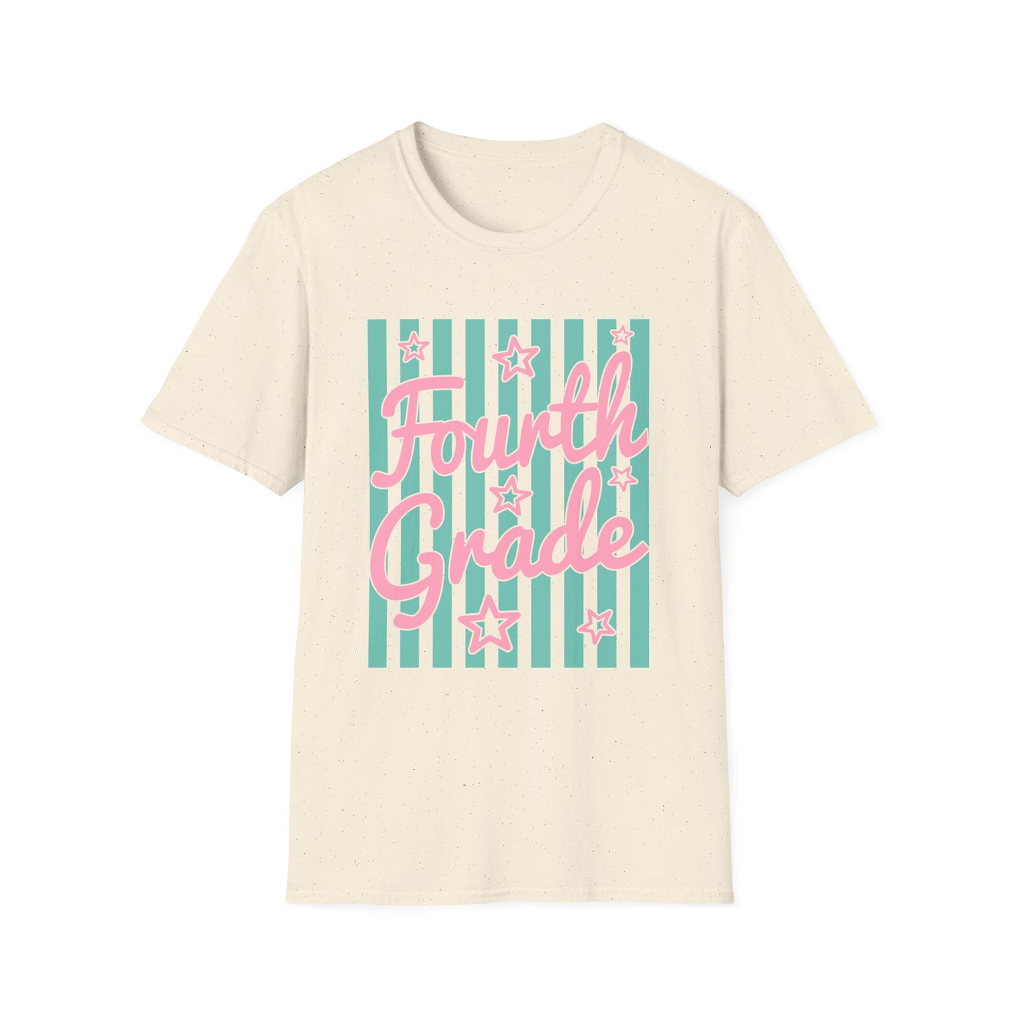Fourth Grade Striped Stars Teacher Tee