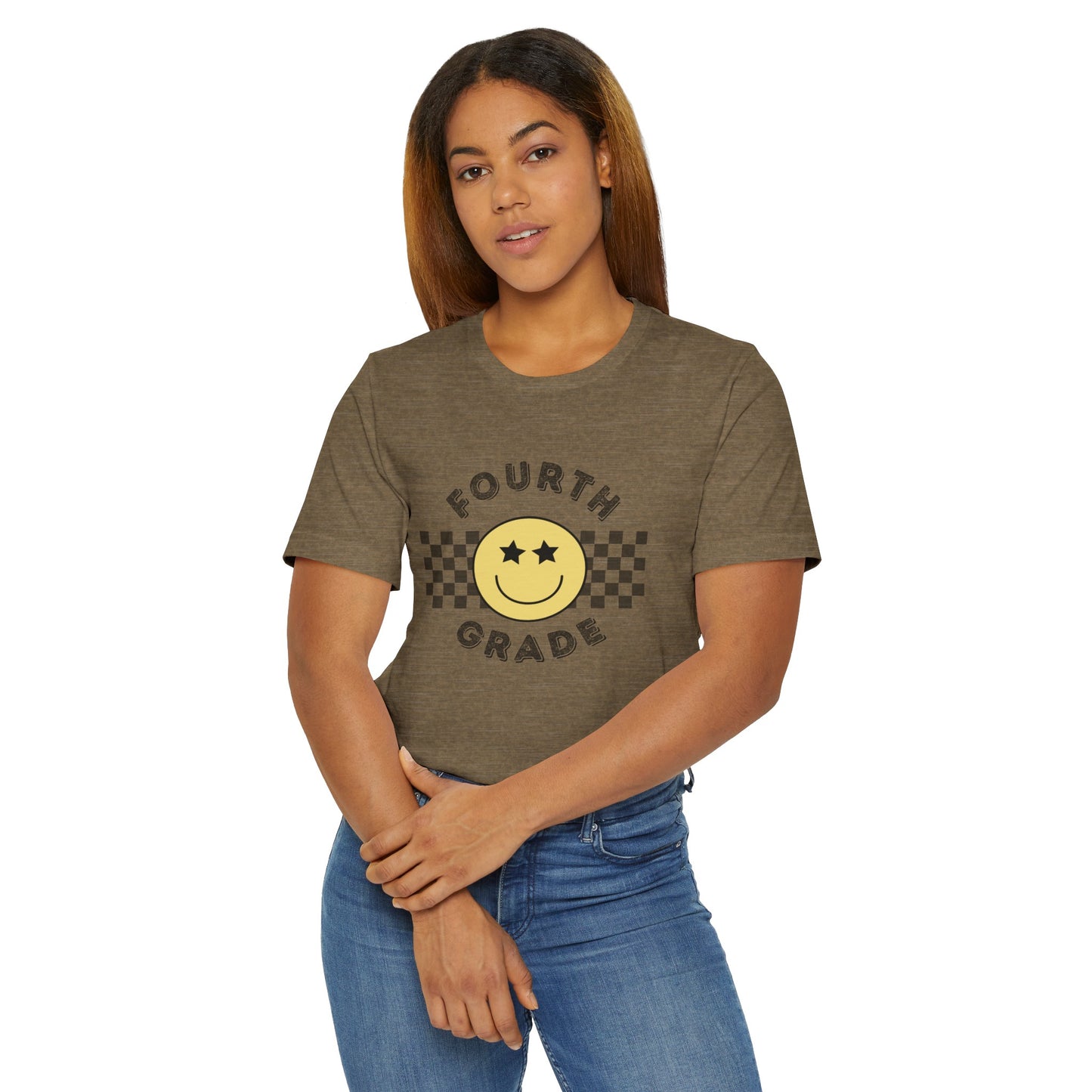 Fourth Grade Star Eyed Smiley Tee