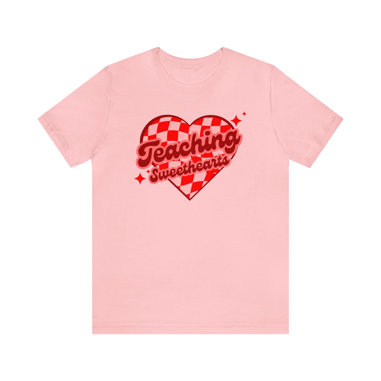 Teaching Sweethearts Retro Checkered Unisex Jersey Short Sleeve Tee