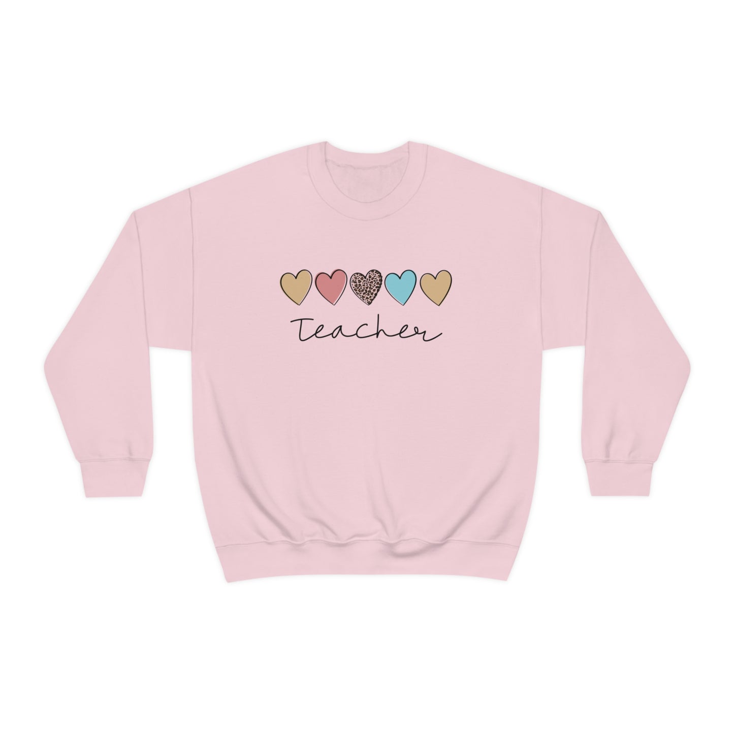 Teacher with Hearts Unisex Heavy Blend™ Crewneck Sweatshirt