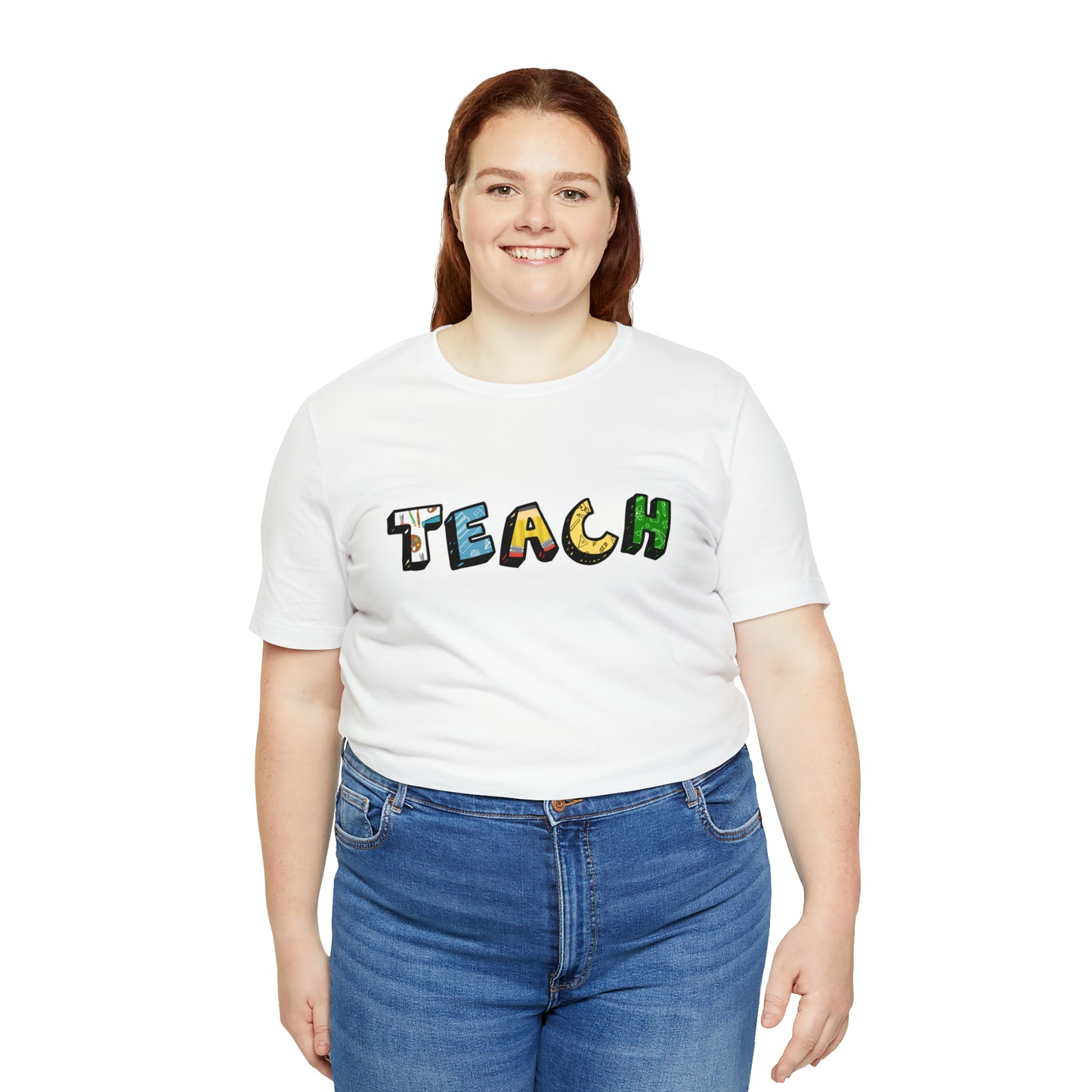 TEACH Graphic Print Unisex Jersey Short Sleeve Tee