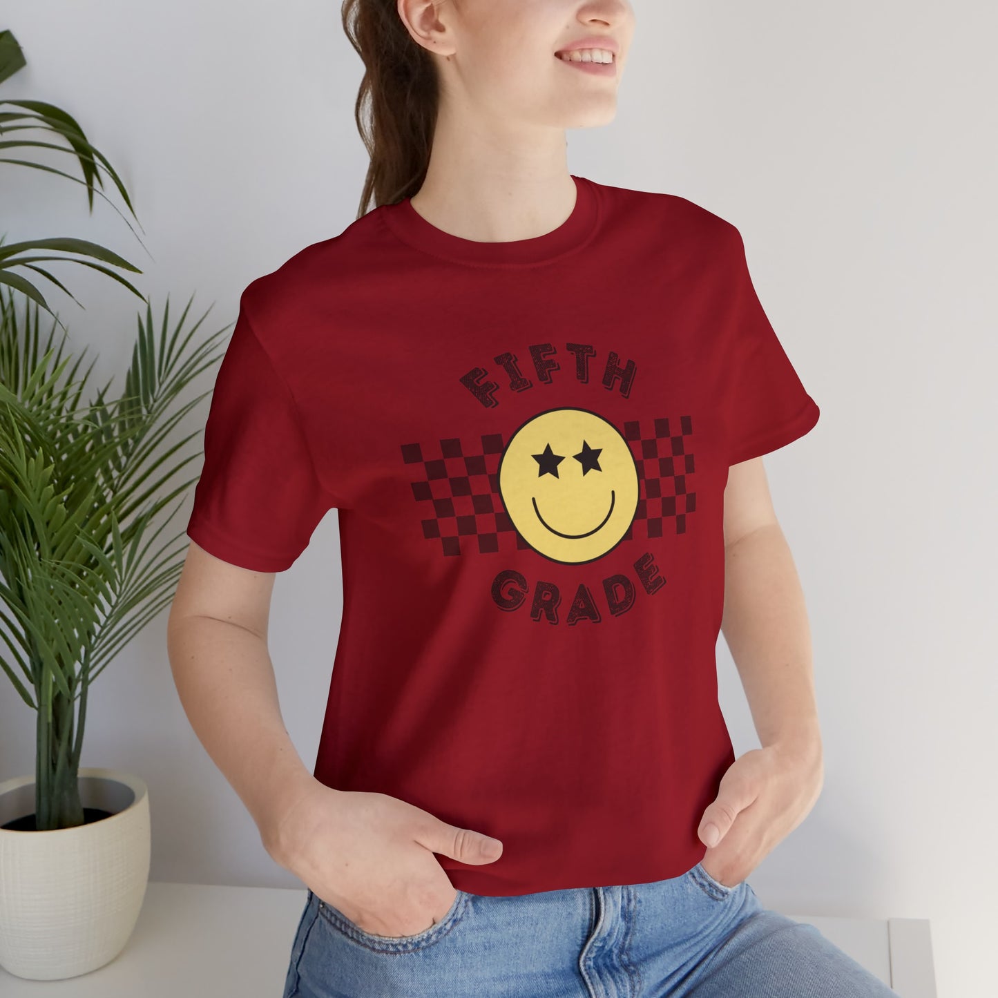 Fifth Grade Star Eyed Smiley Tee