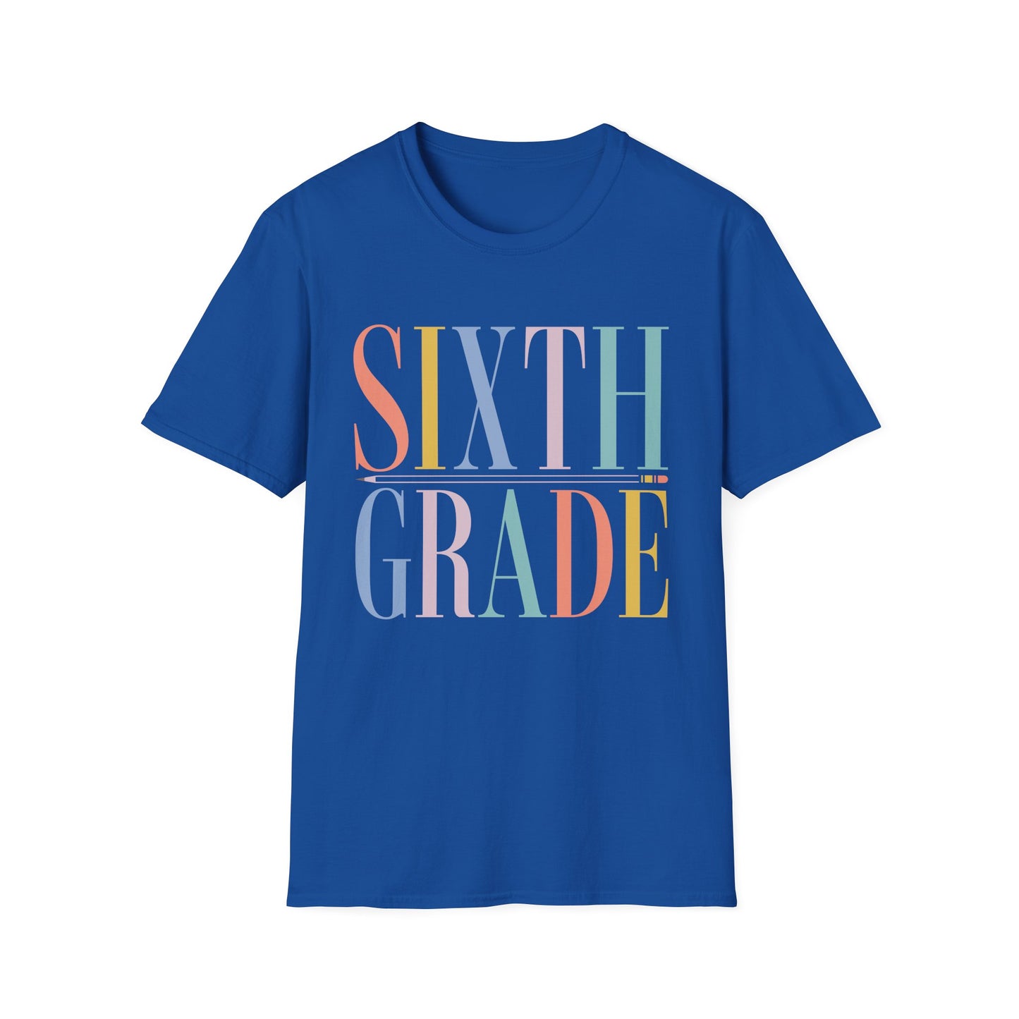 Sixth Grade Colorblock Teacher Tee