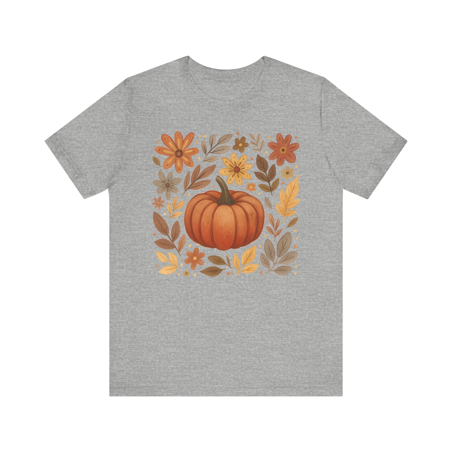 Pumpkin Floral Art Graphic Tee