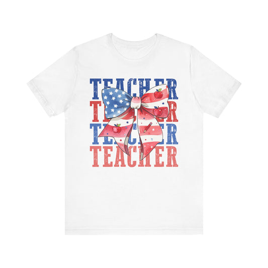 Bow Patriotic Teacher Tee