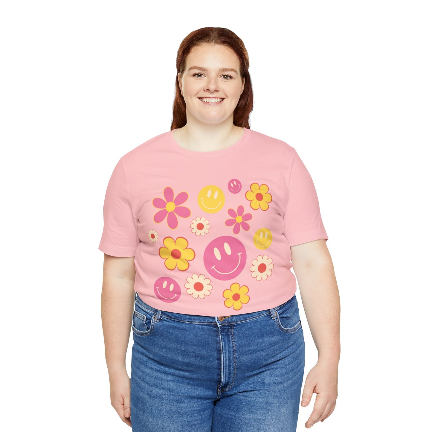 Spring Smiles & Flowers Unisex Jersey Short Sleeve Tee