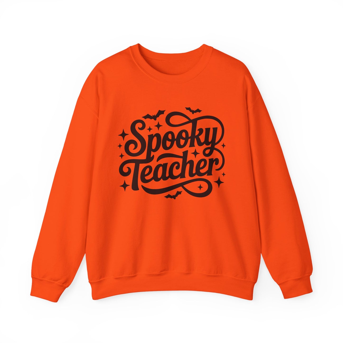 Halloween Spooky Teacher Cursive Graphic Sweatshirt