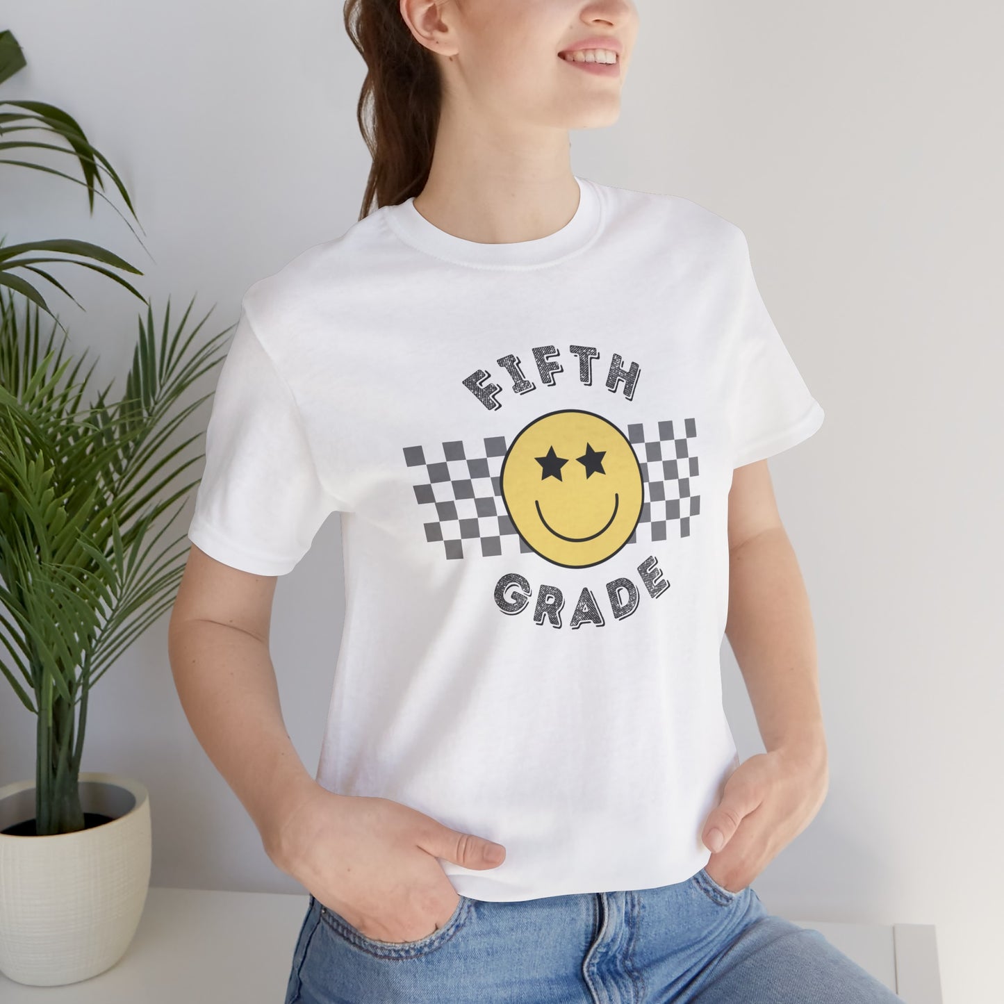 Fifth Grade Star Eyed Smiley Tee