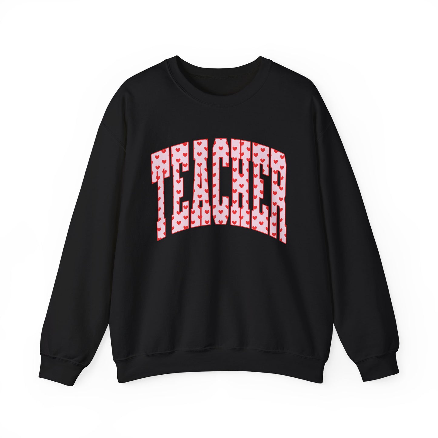 Teacher Heart Pattern Sweatshirt