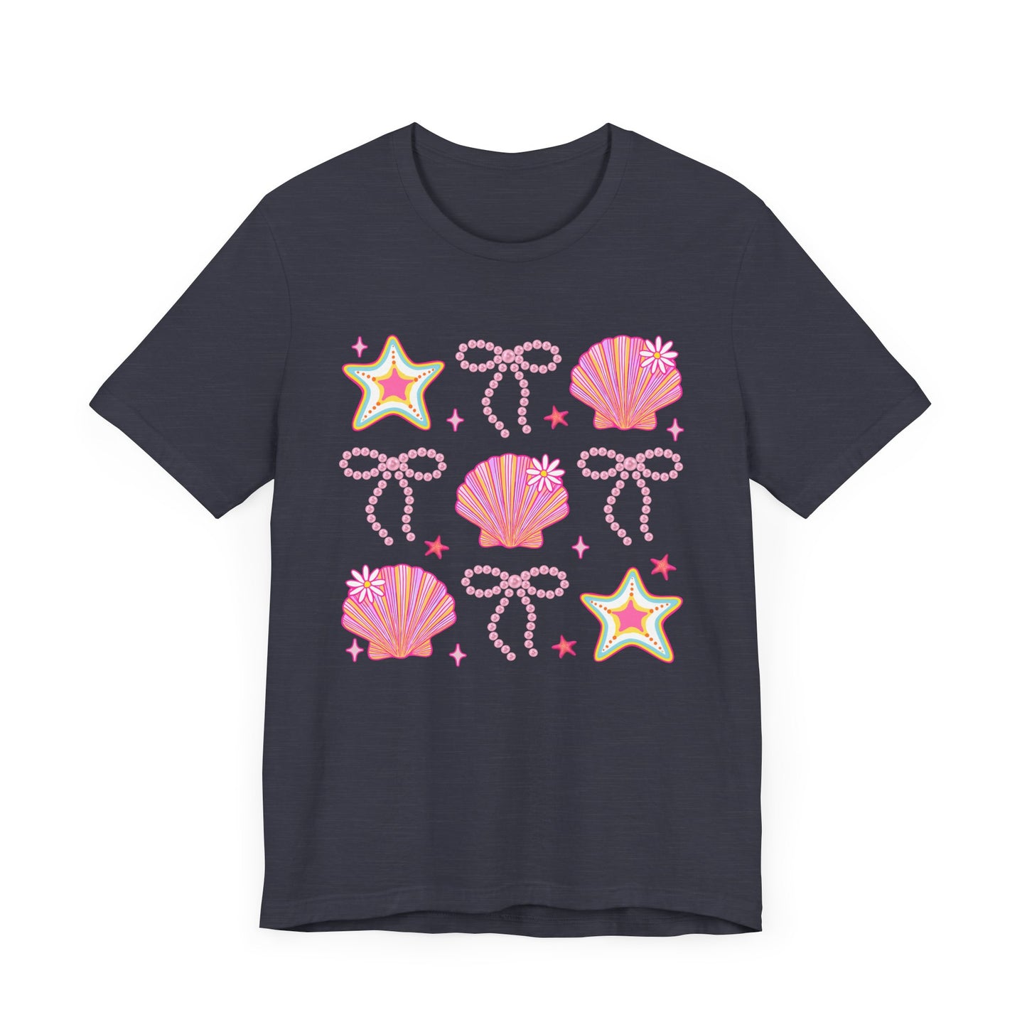 Coastal Vibes Shells & Stars Tee
