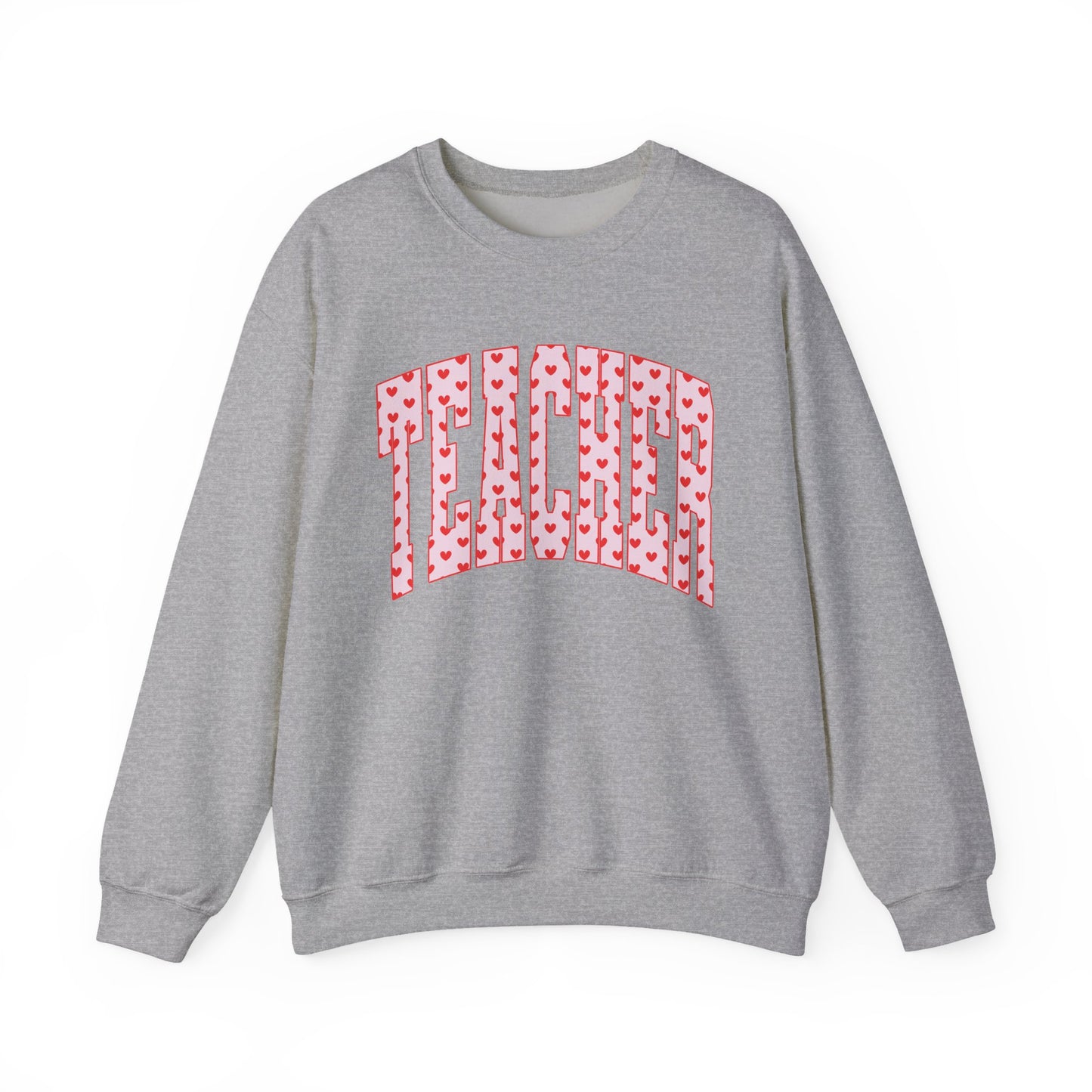 Teacher Heart Pattern Sweatshirt