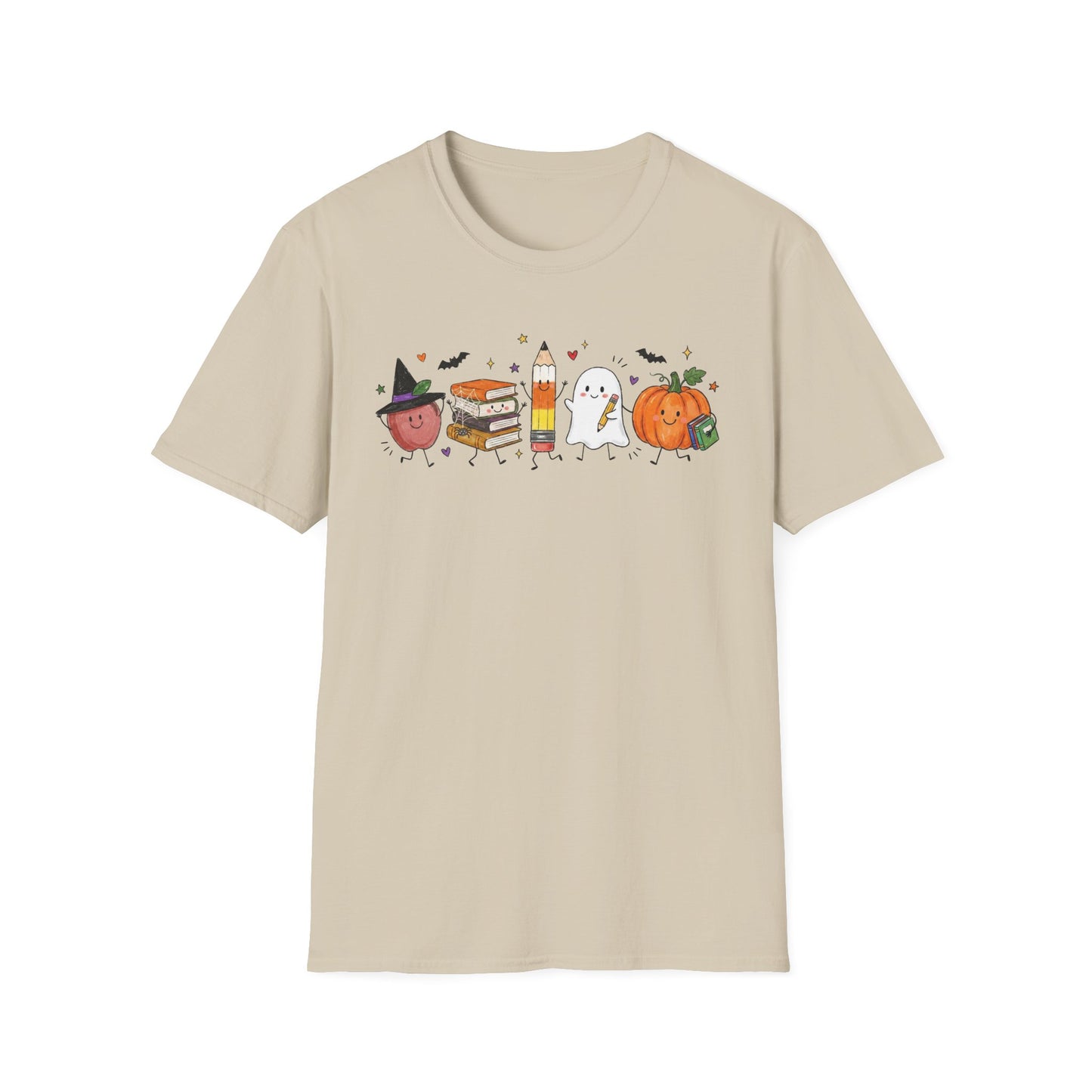 Halloween School Doodles Graphic Teacher Tee
