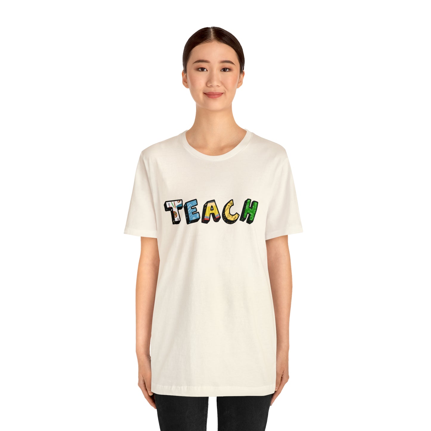 TEACH Graphic Print Unisex Jersey Short Sleeve Tee