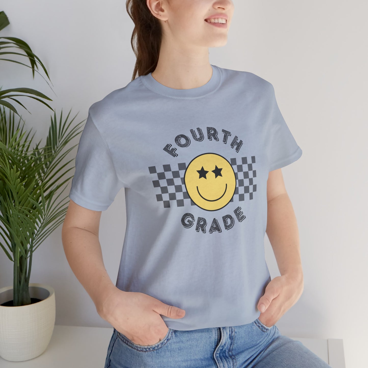 Fourth Grade Star Eyed Smiley Tee
