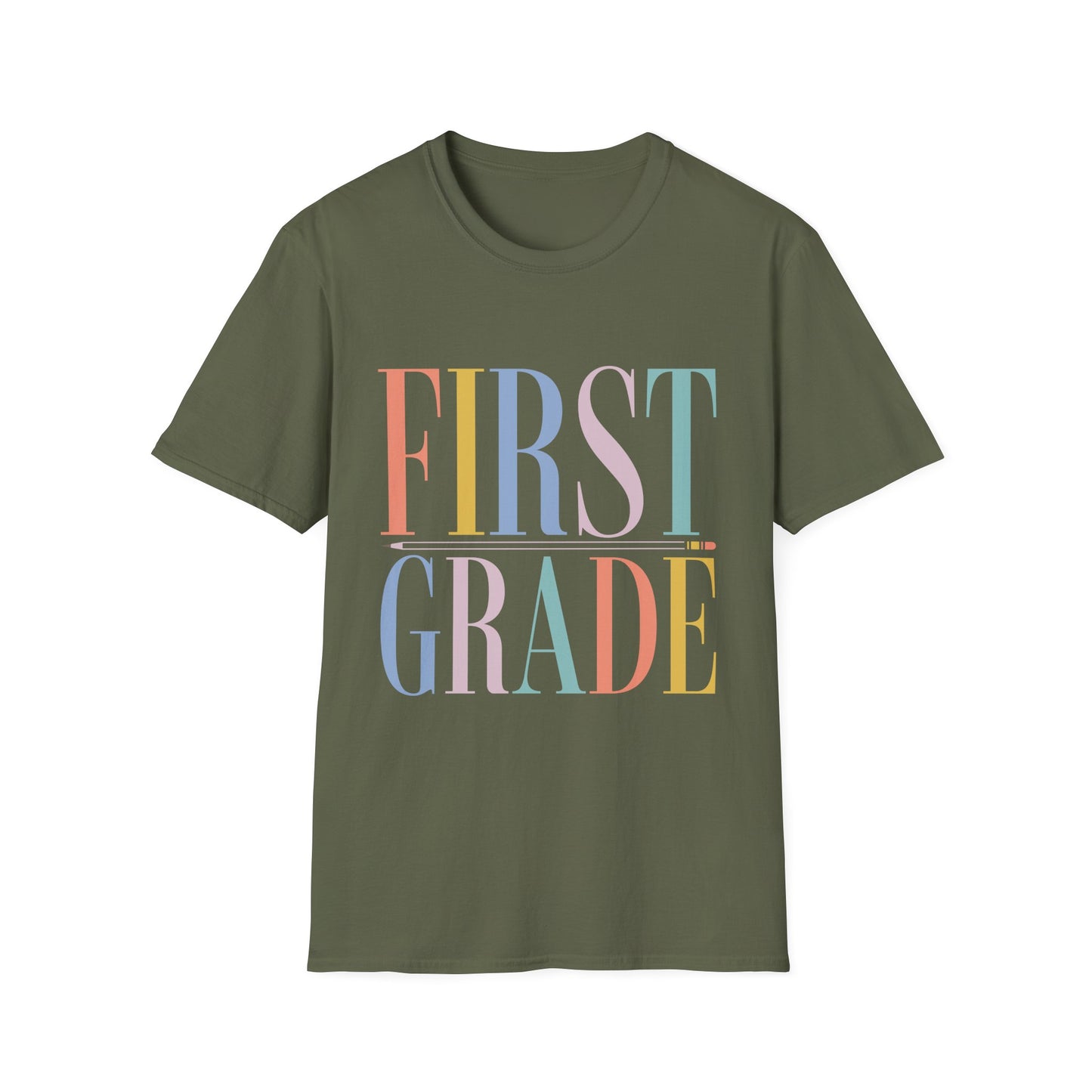 First Grade Colorblock Teacher Tee