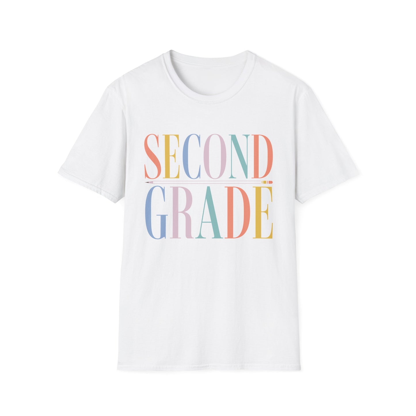 Second Grade Colorblock Teacher Tee