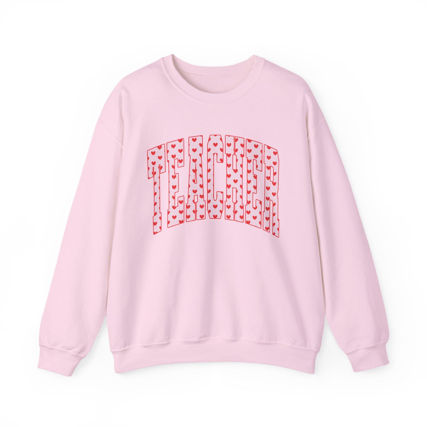 Teacher Heart Pattern Sweatshirt