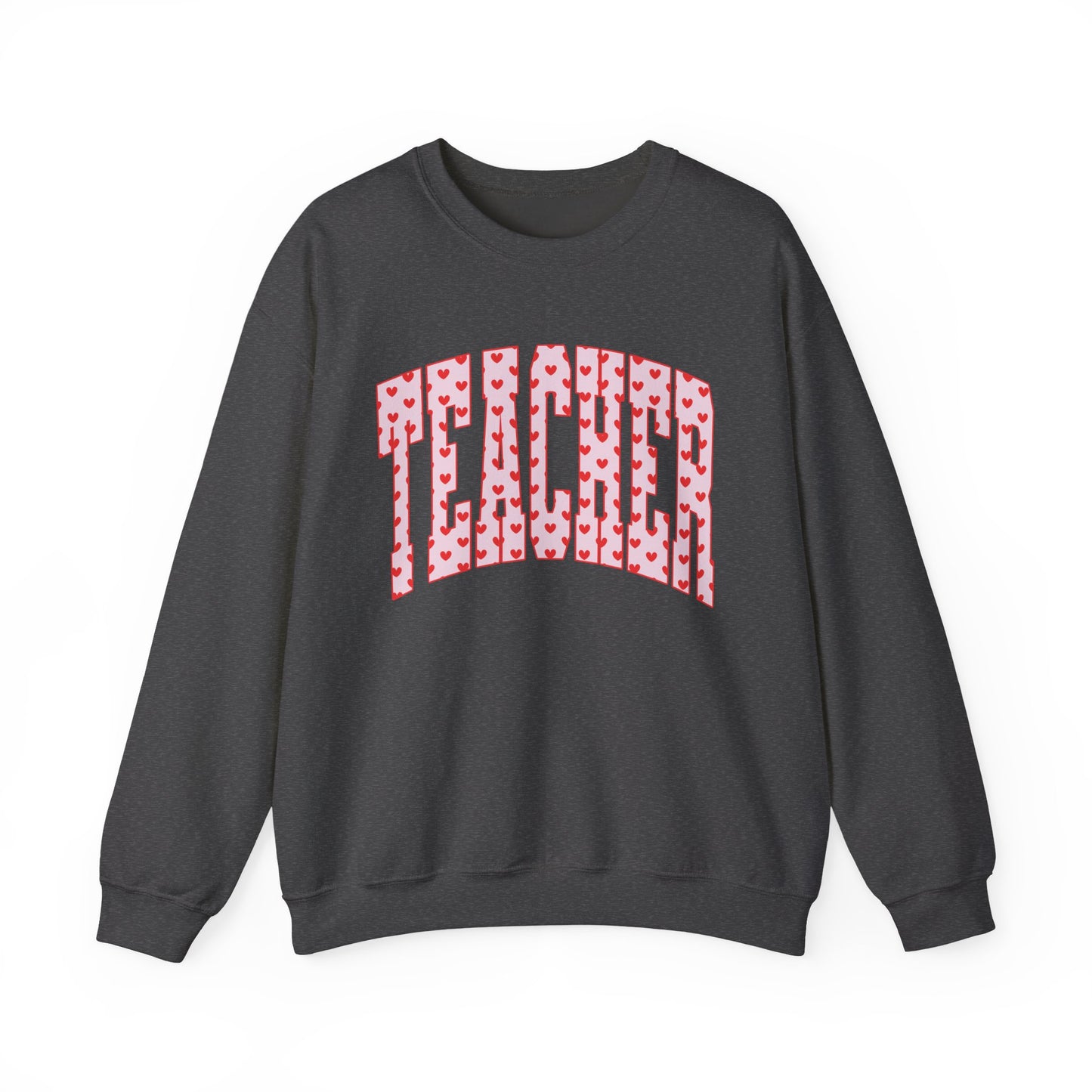 Teacher Heart Pattern Sweatshirt
