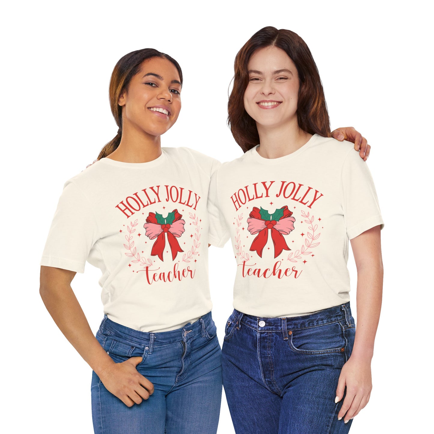 Holly Jolly Festive Teacher Tee
