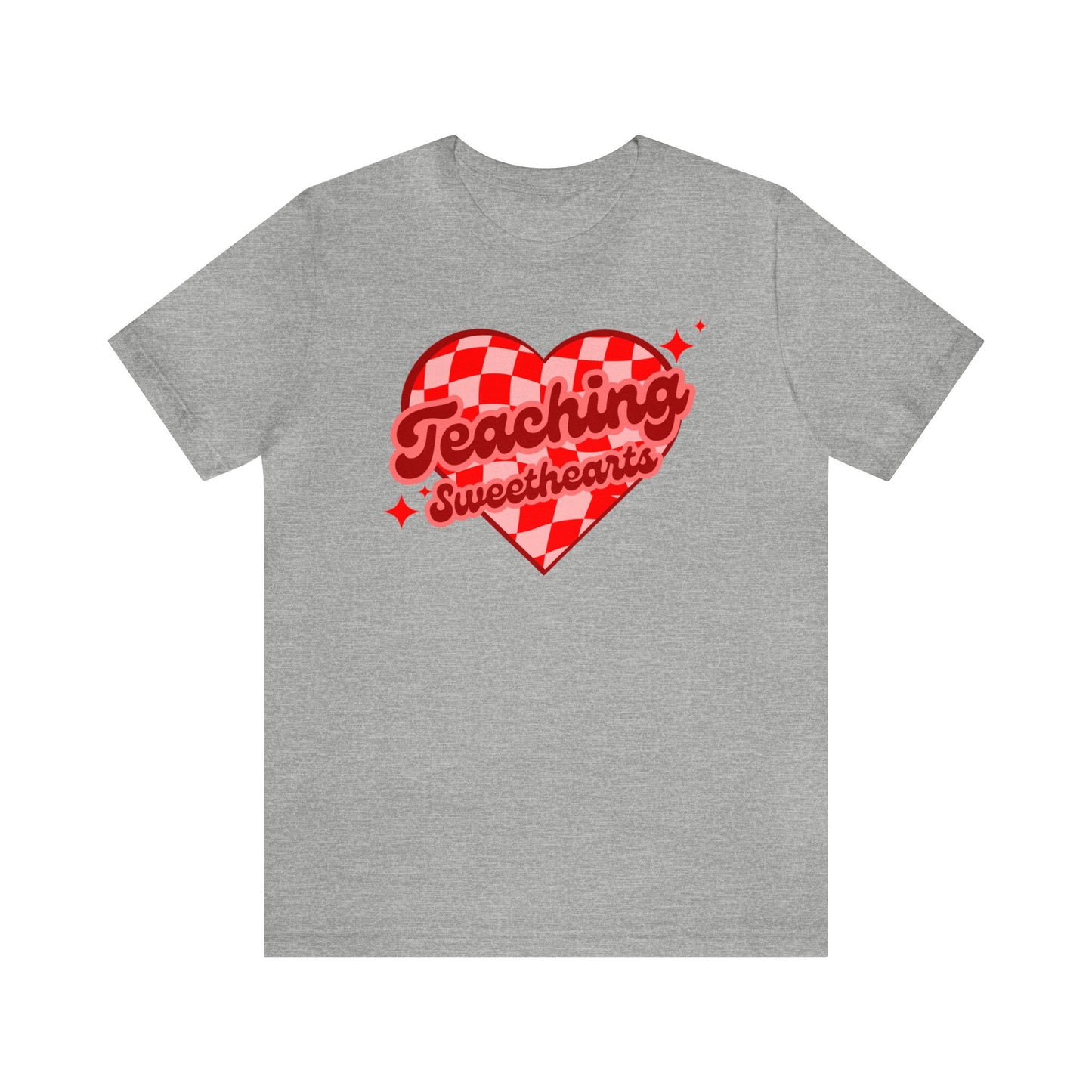 Teaching Sweethearts Retro Checkered Unisex Jersey Short Sleeve Tee