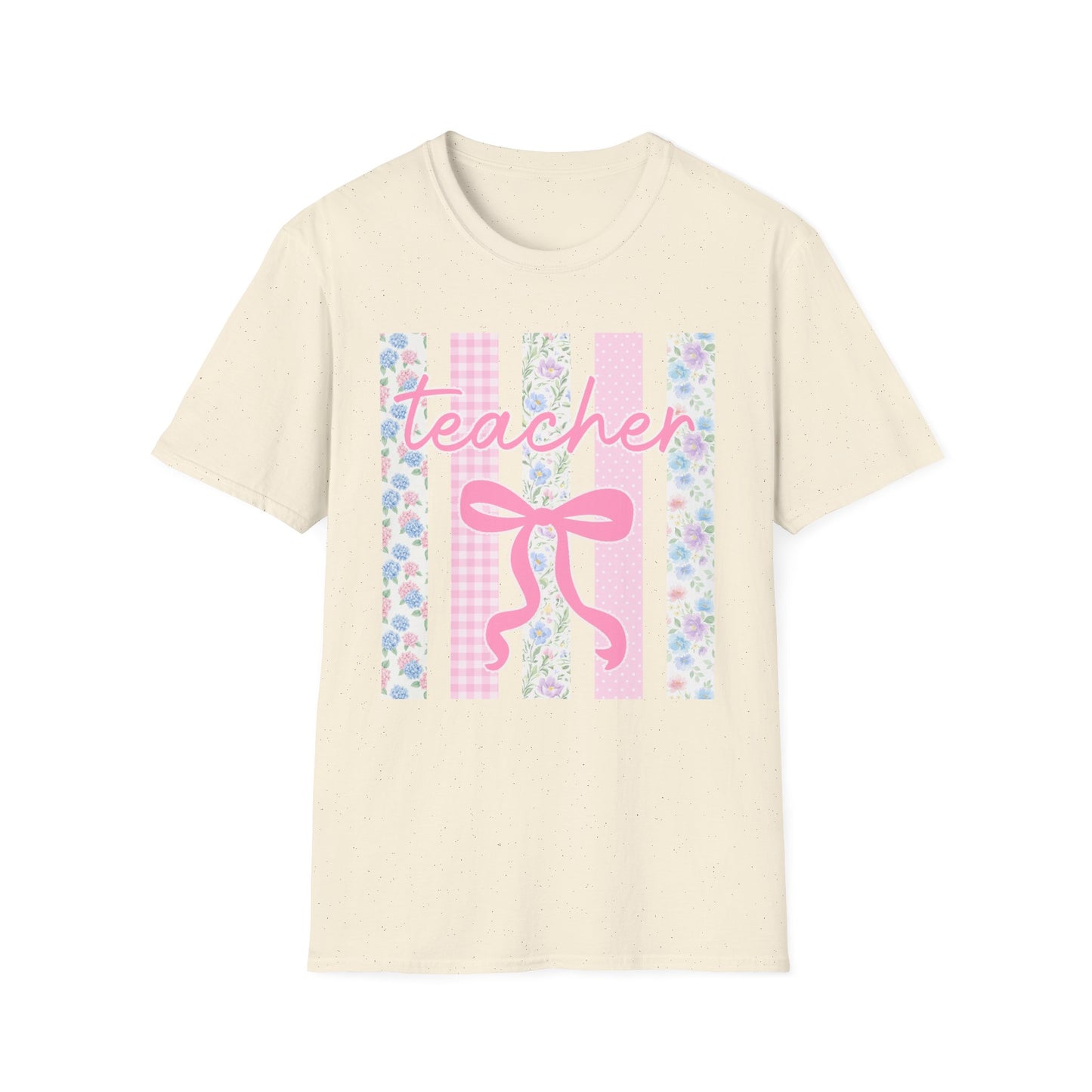 Teacher Floral Bow Coquette Graphic Tee | Vintage Aesthetic Shirt