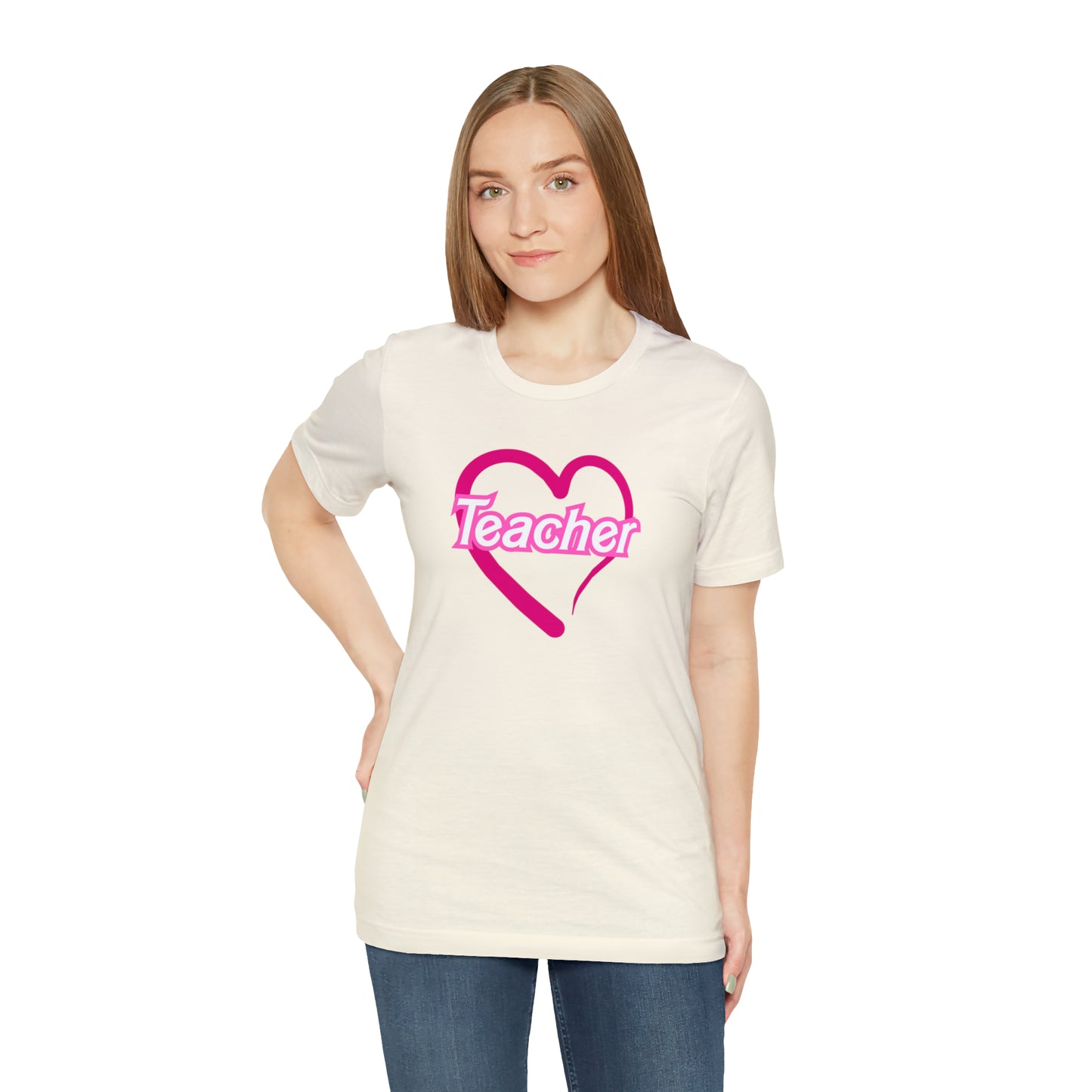 Teacher Doll Font Unisex Jersey Short Sleeve Tee