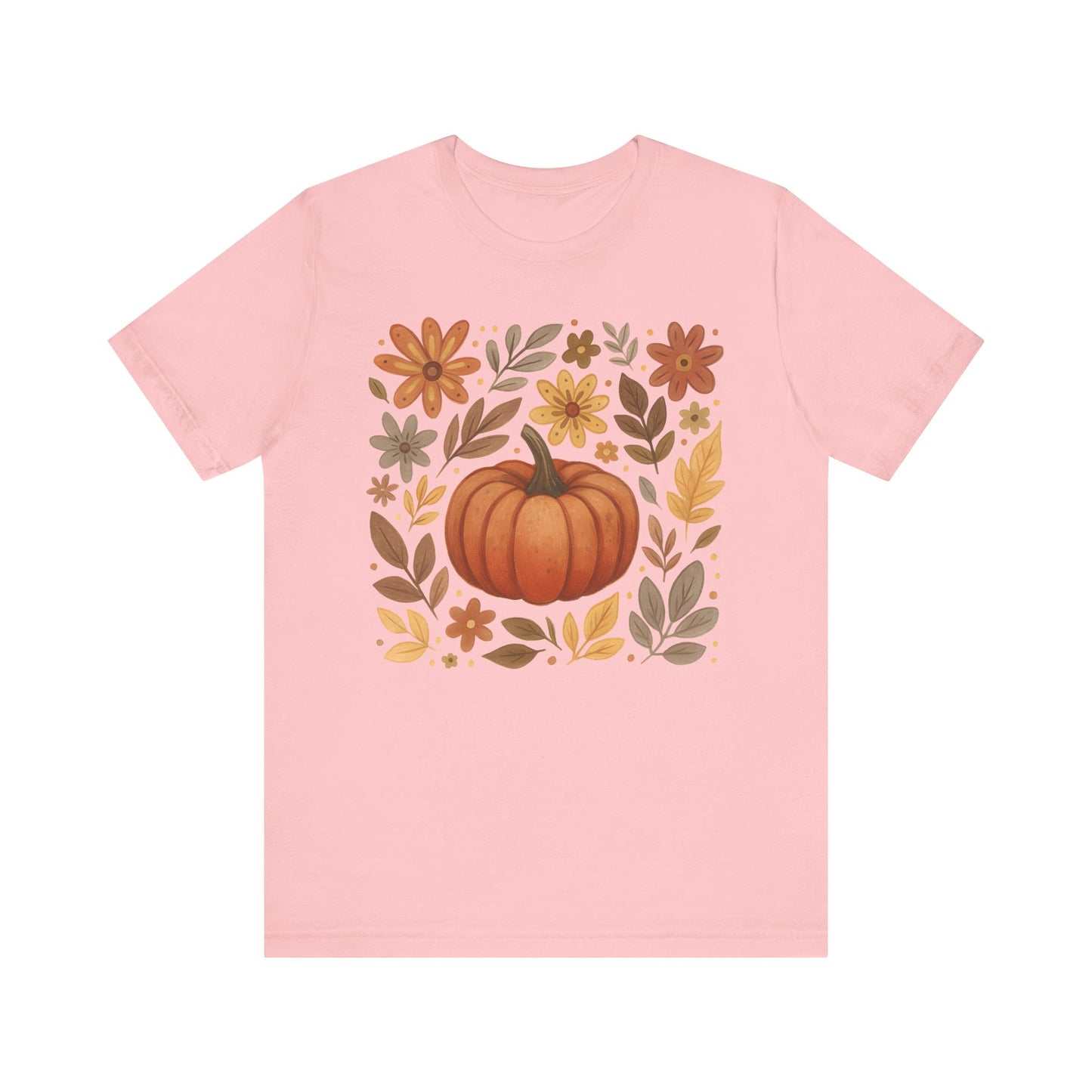 Pumpkin Floral Art Graphic Tee