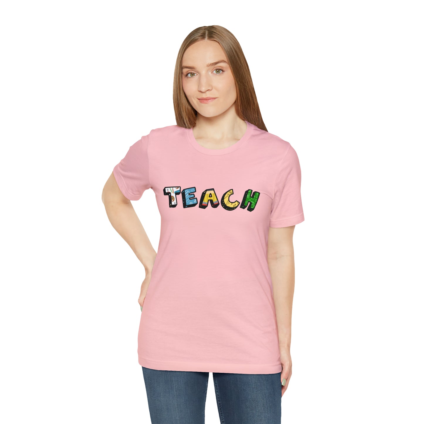 TEACH Graphic Print Unisex Jersey Short Sleeve Tee