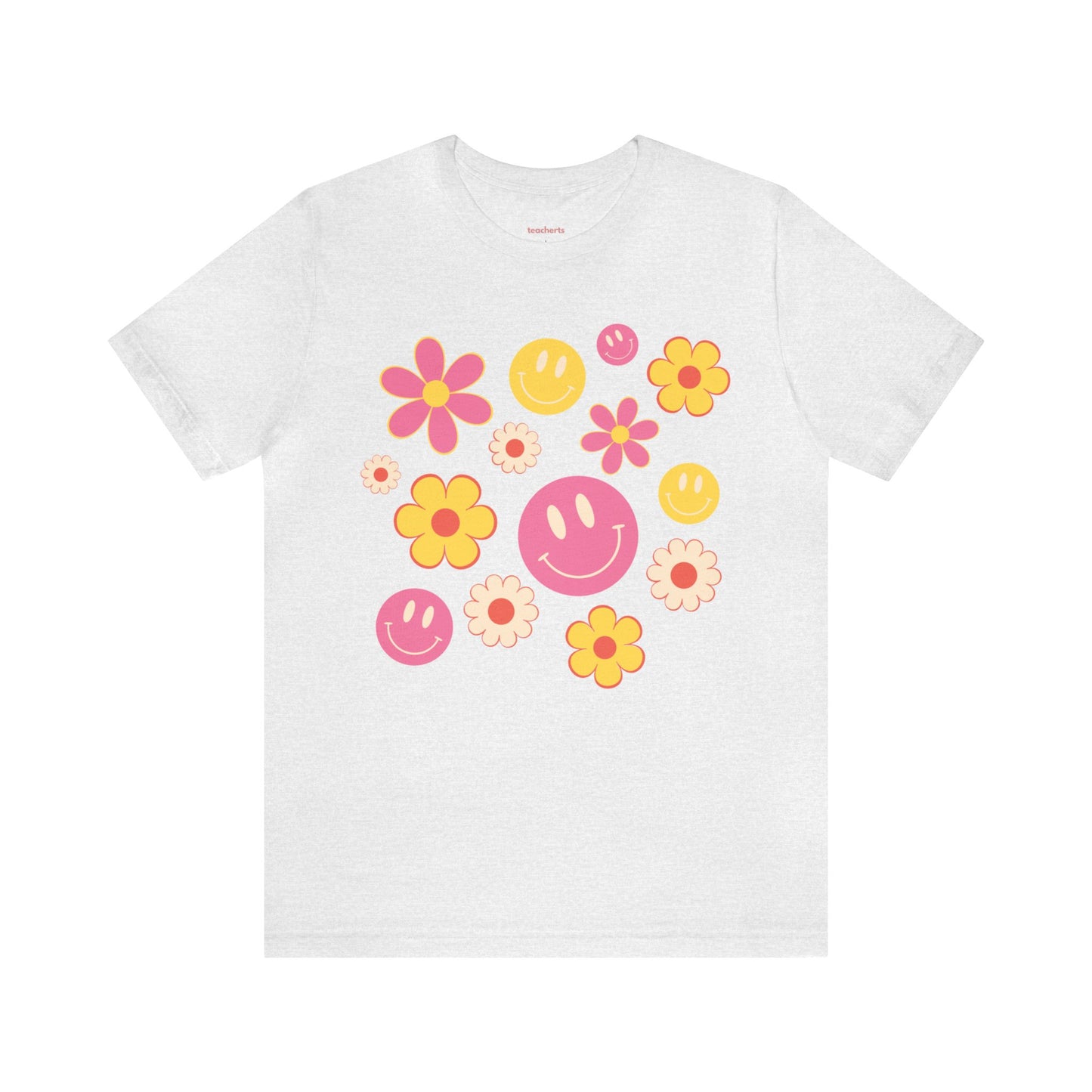 Spring Smiles & Flowers Unisex Jersey Short Sleeve Tee