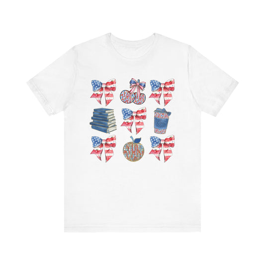 Patriotic Bows & Apples Tee