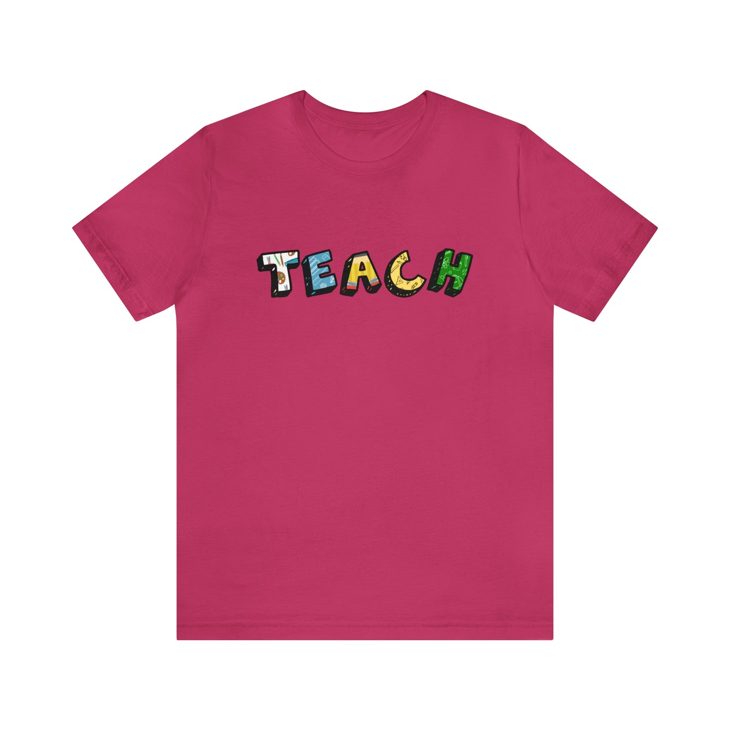 TEACH Graphic Print Unisex Jersey Short Sleeve Tee