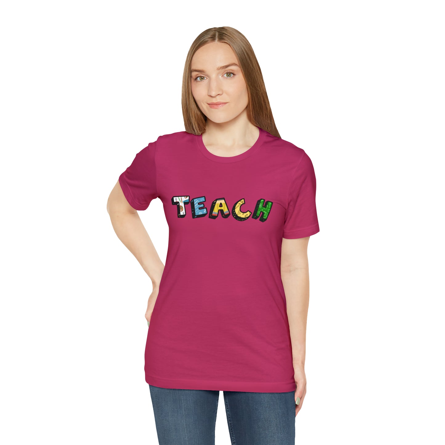TEACH Graphic Print Unisex Jersey Short Sleeve Tee