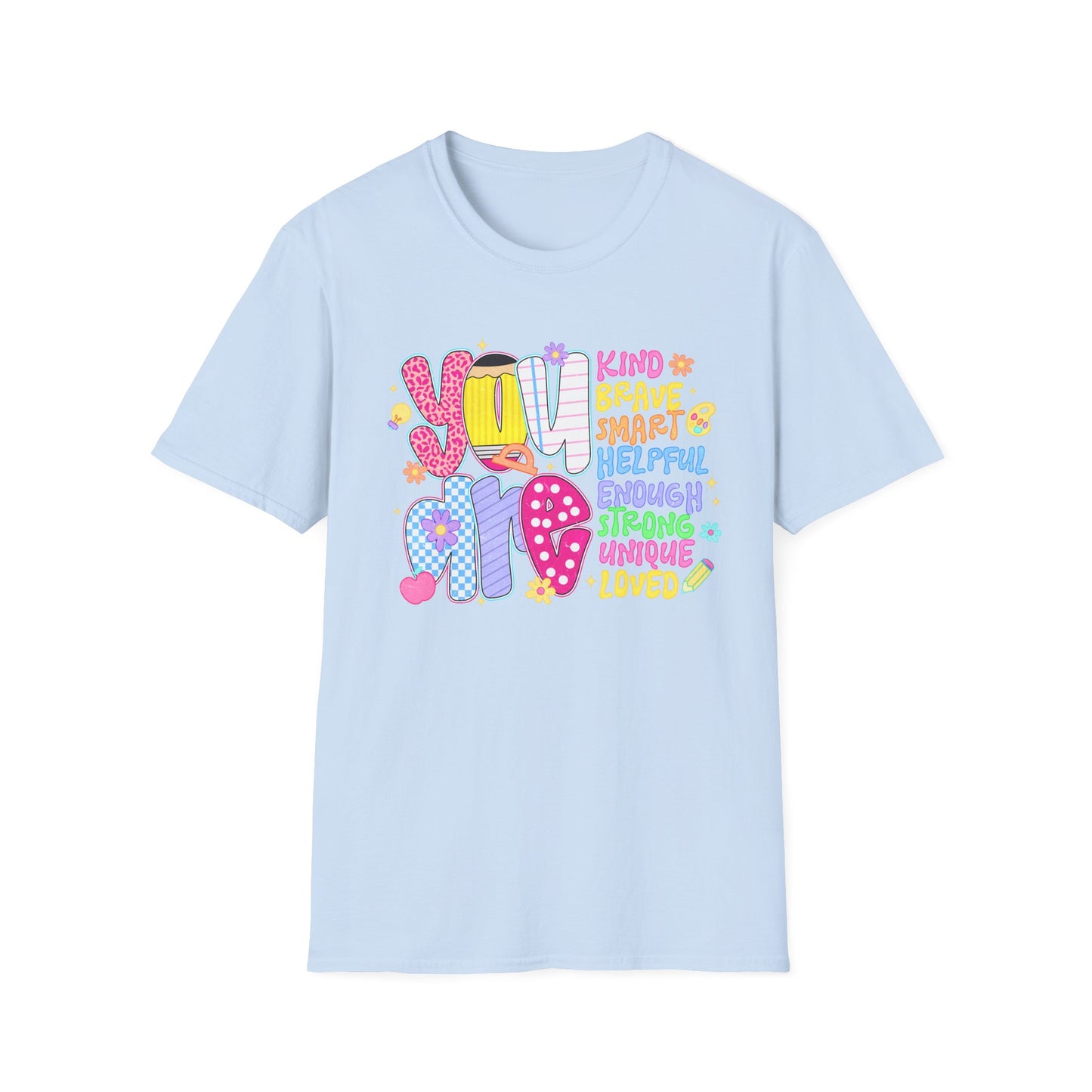 Kind Brave Smart Strong Loved Teacher Shirt | Positive Affirmation Tee