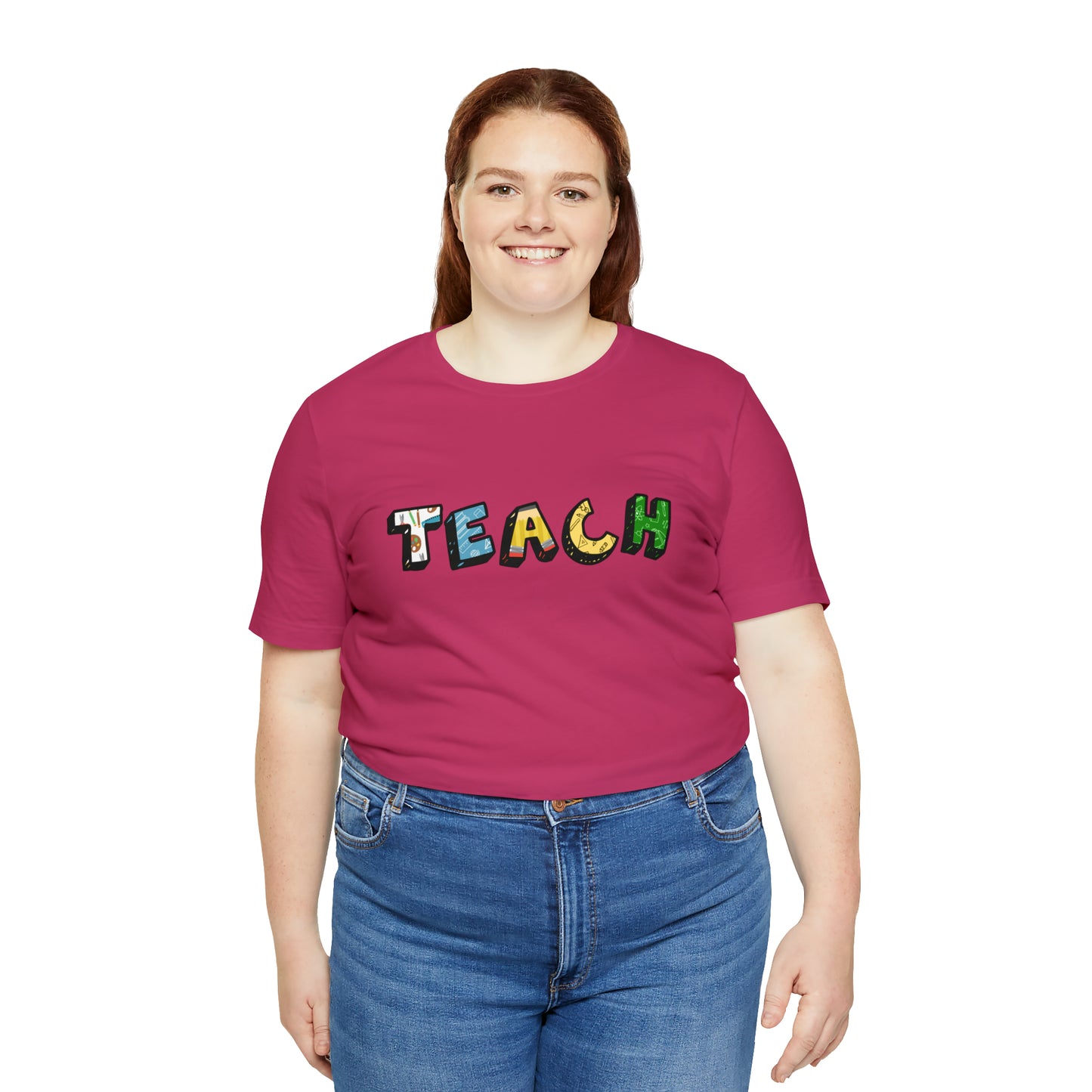 TEACH Graphic Print Unisex Jersey Short Sleeve Tee