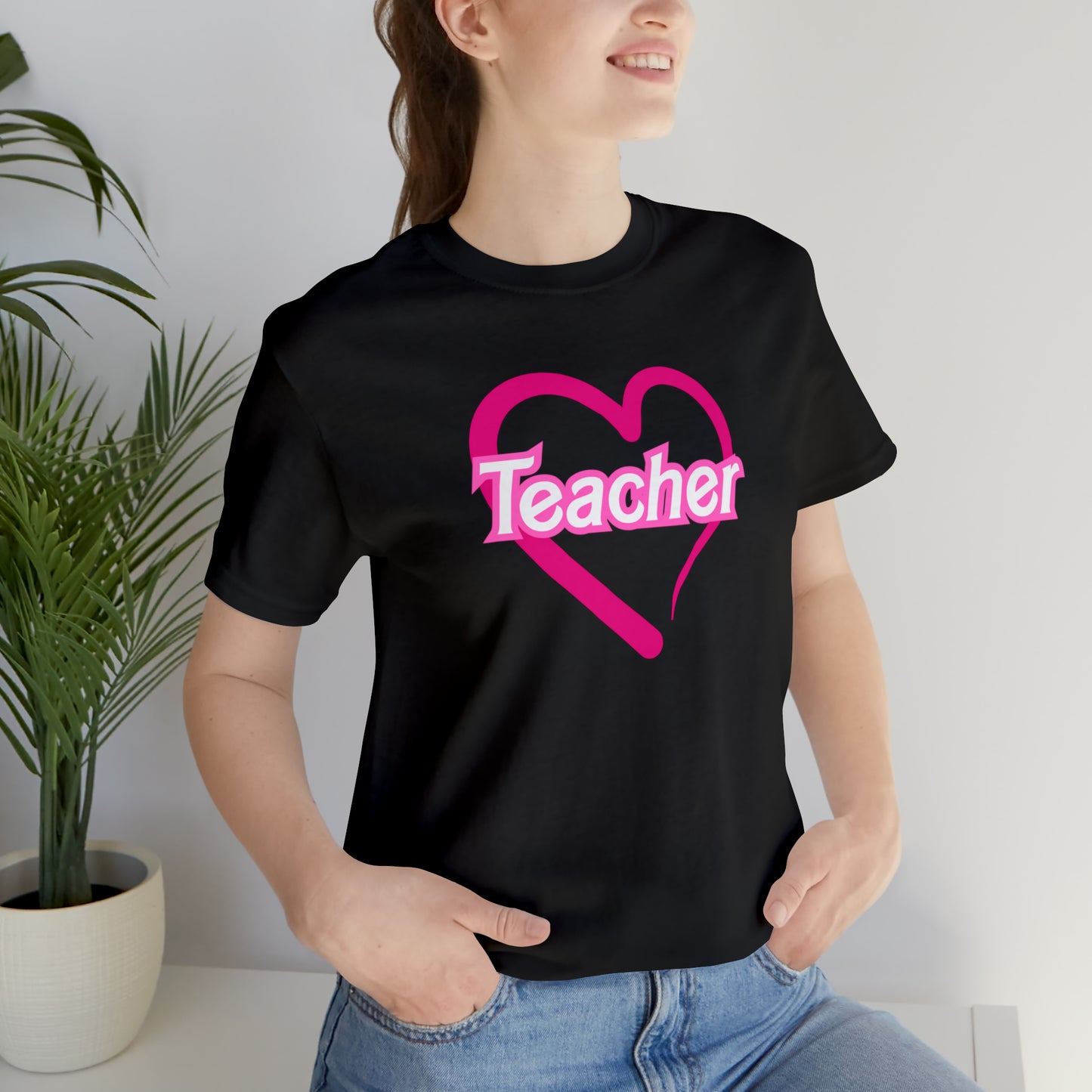 Teacher Doll Font Unisex Jersey Short Sleeve Tee