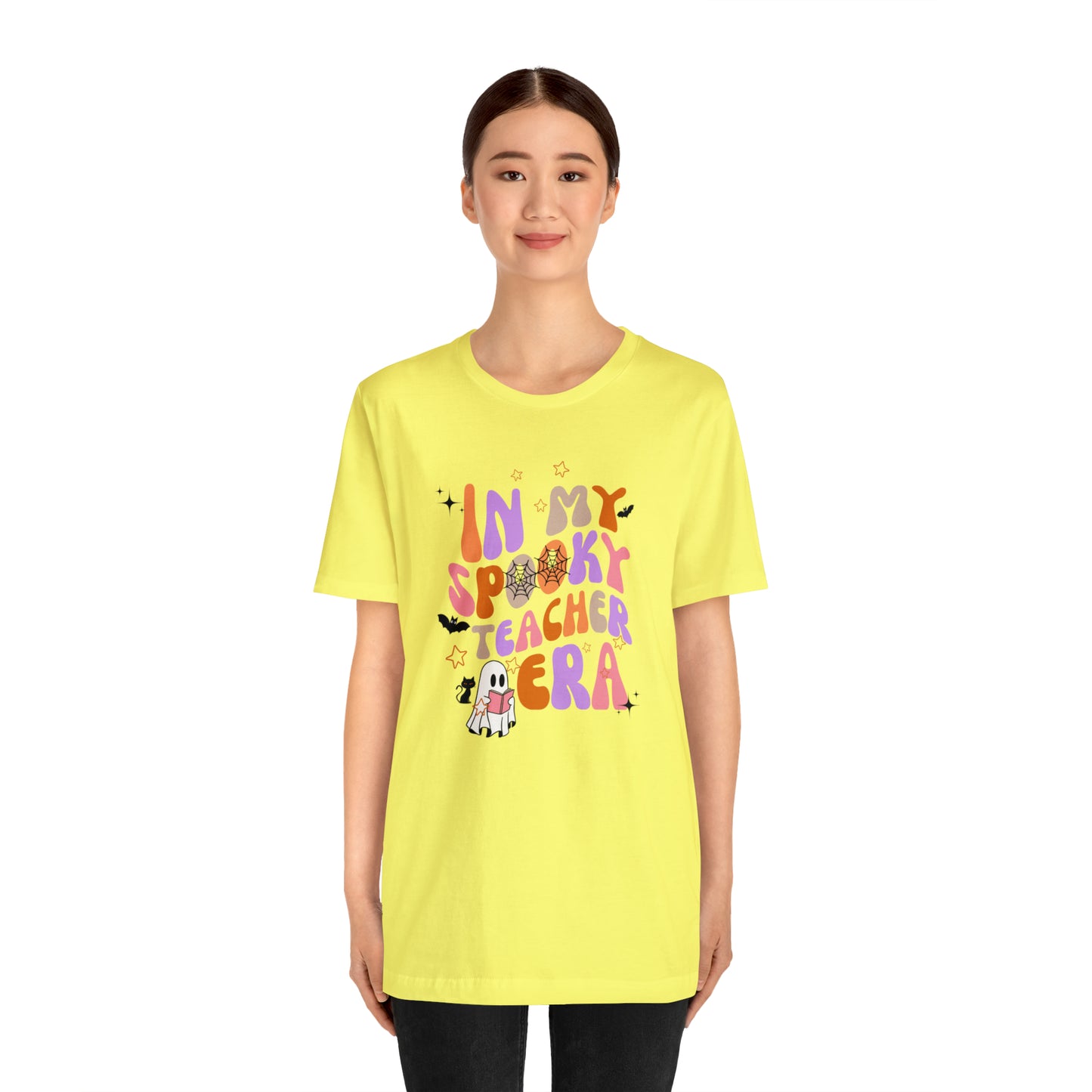 In My Spooky Teacher Era Unisex Jersey Short Sleeve Tee