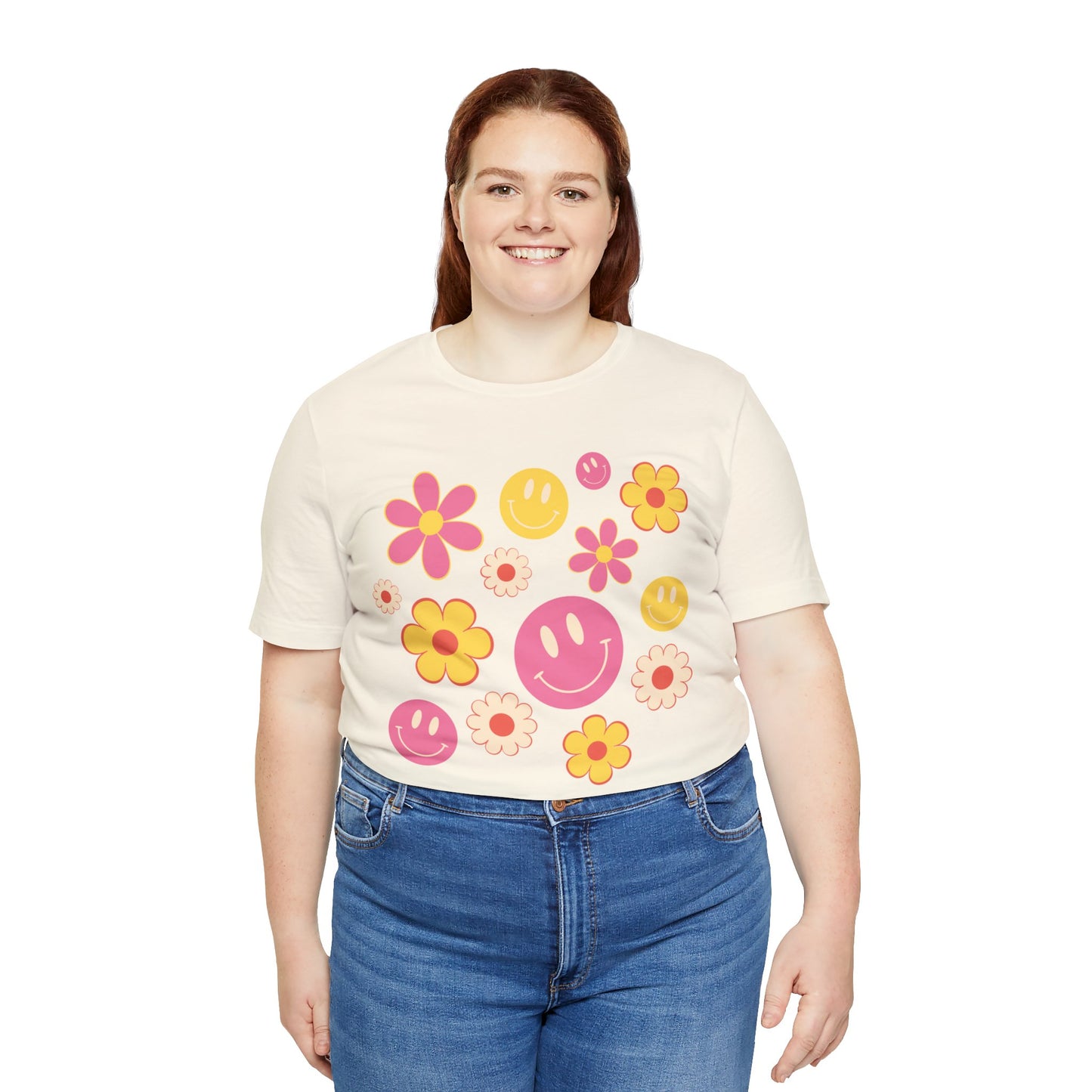 Spring Smiles & Flowers Unisex Jersey Short Sleeve Tee