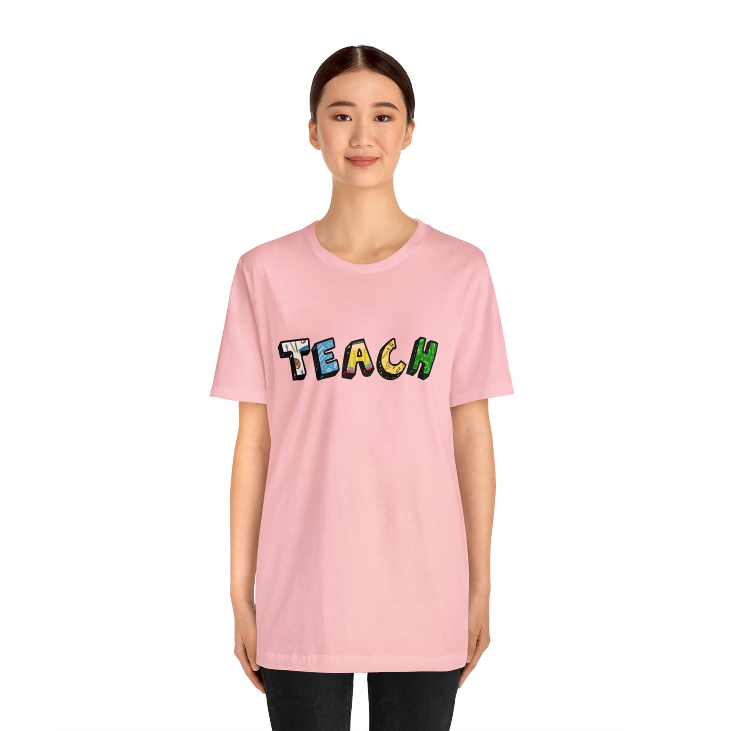 TEACH Graphic Print Unisex Jersey Short Sleeve Tee