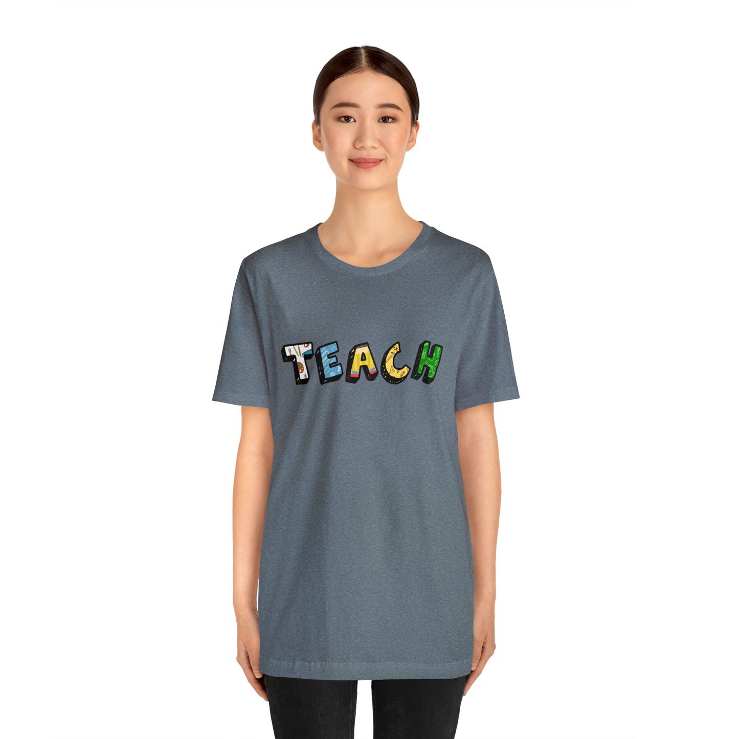 TEACH Graphic Print Unisex Jersey Short Sleeve Tee