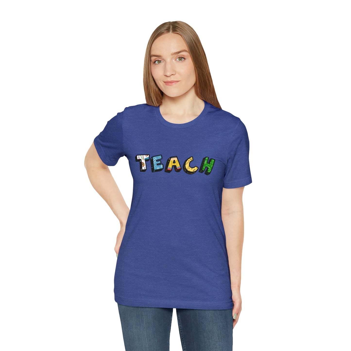 TEACH Graphic Print Unisex Jersey Short Sleeve Tee