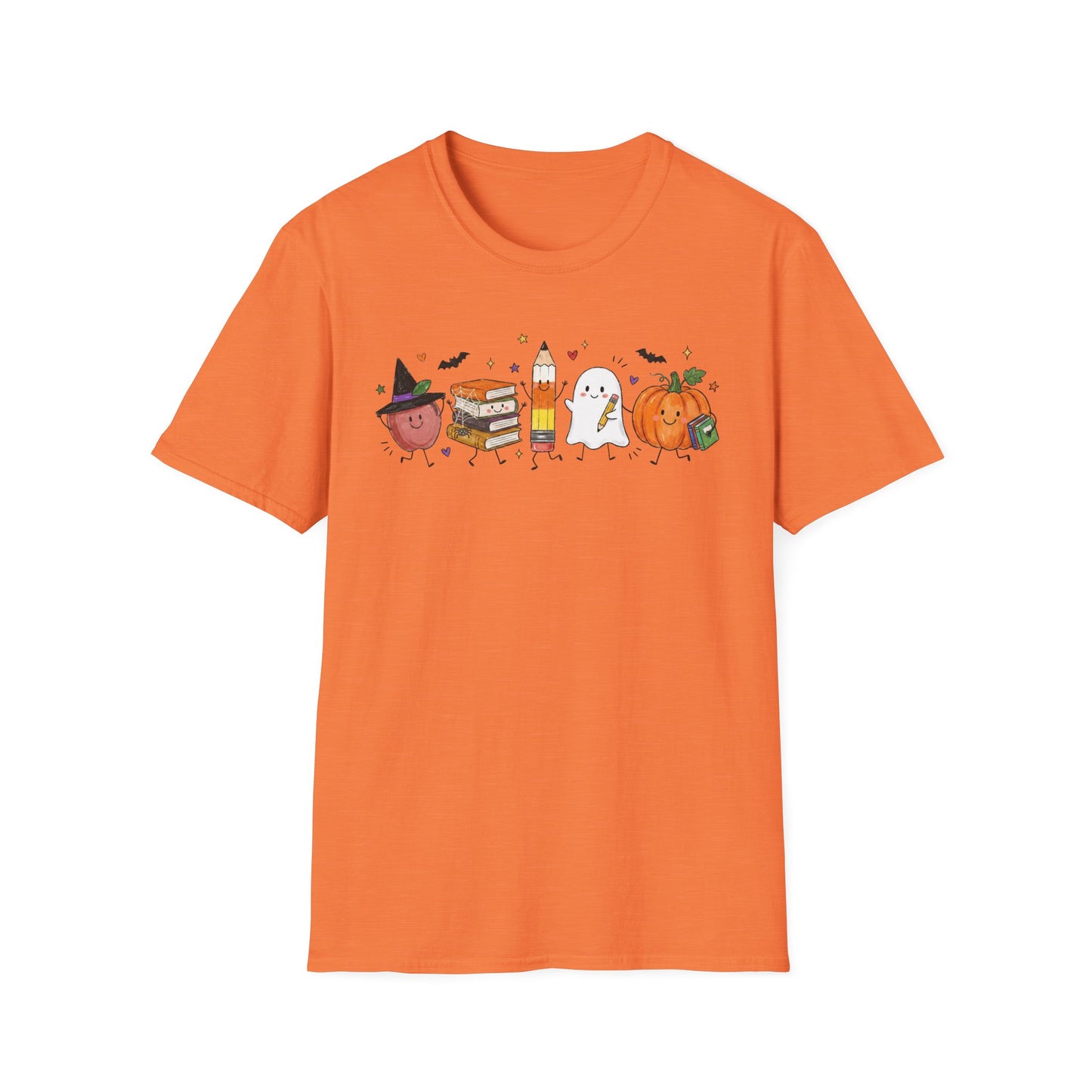 Halloween School Doodles Graphic Teacher Tee