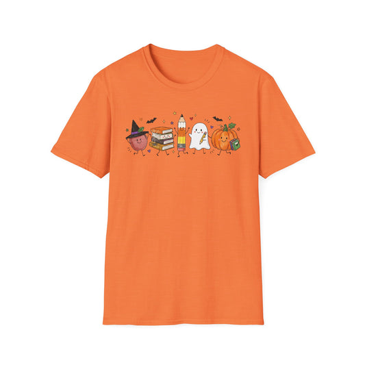 Halloween School Doodles Graphic Teacher Tee