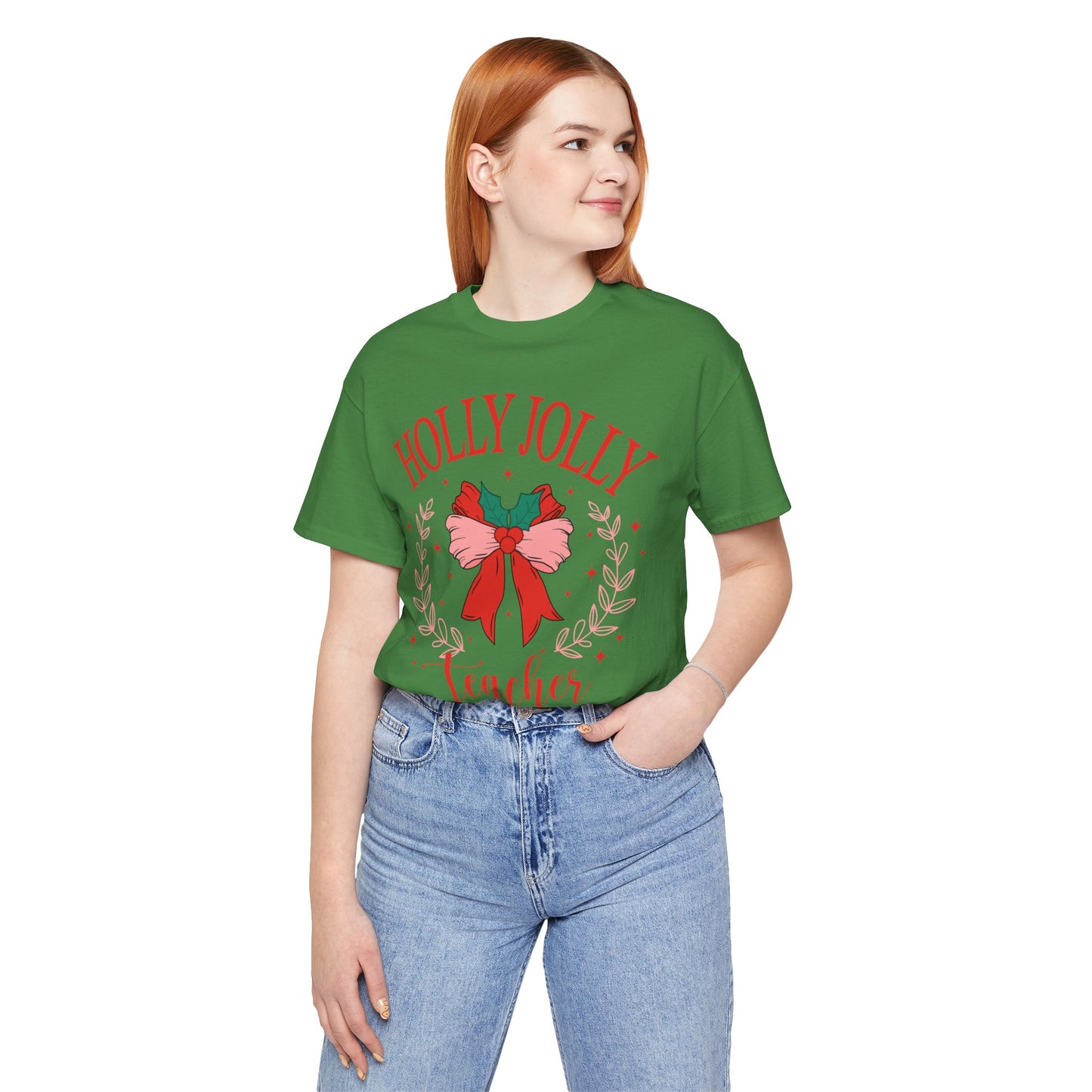 Holly Jolly Festive Teacher Tee
