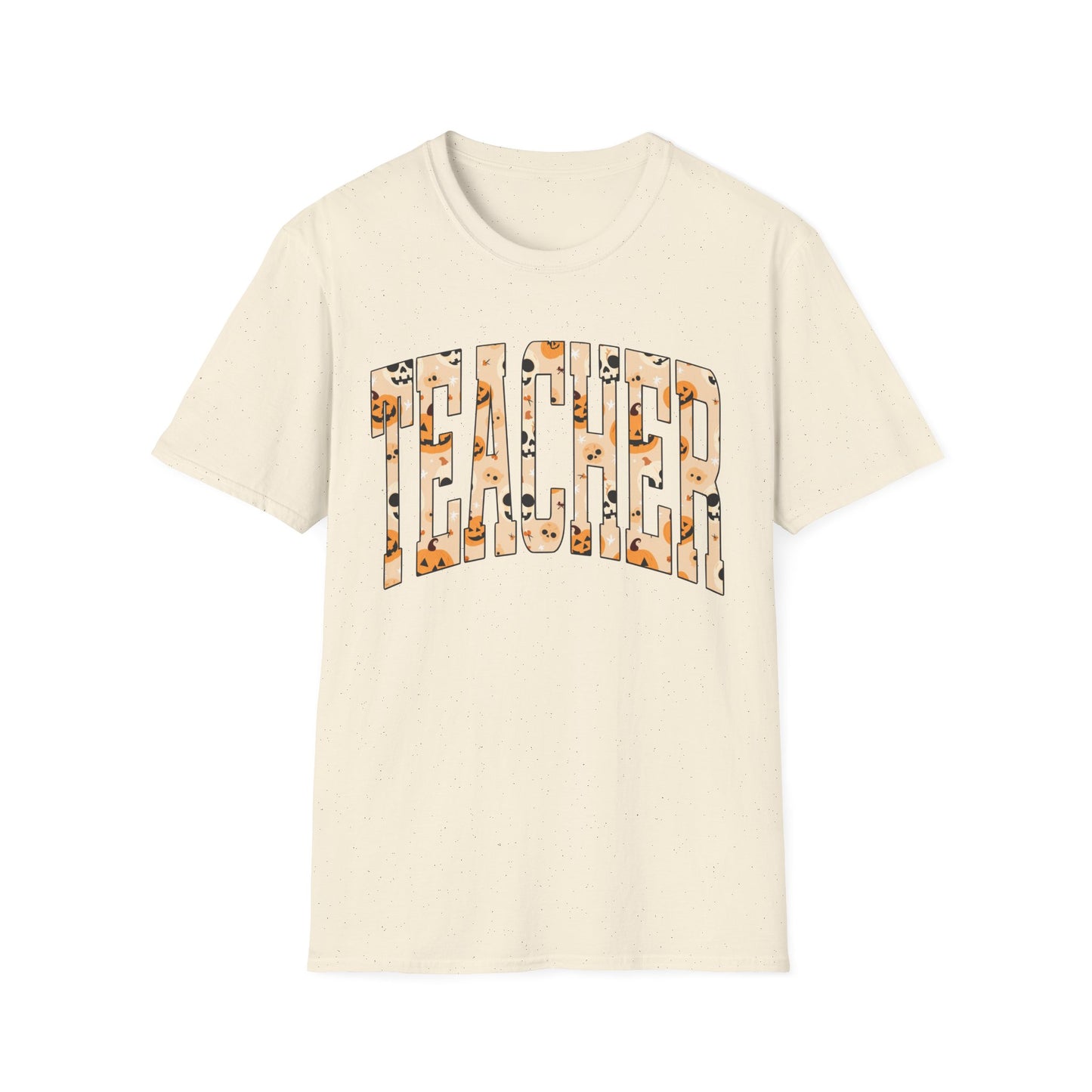 Halloween Graphic Varsity Letter Teacher Tee