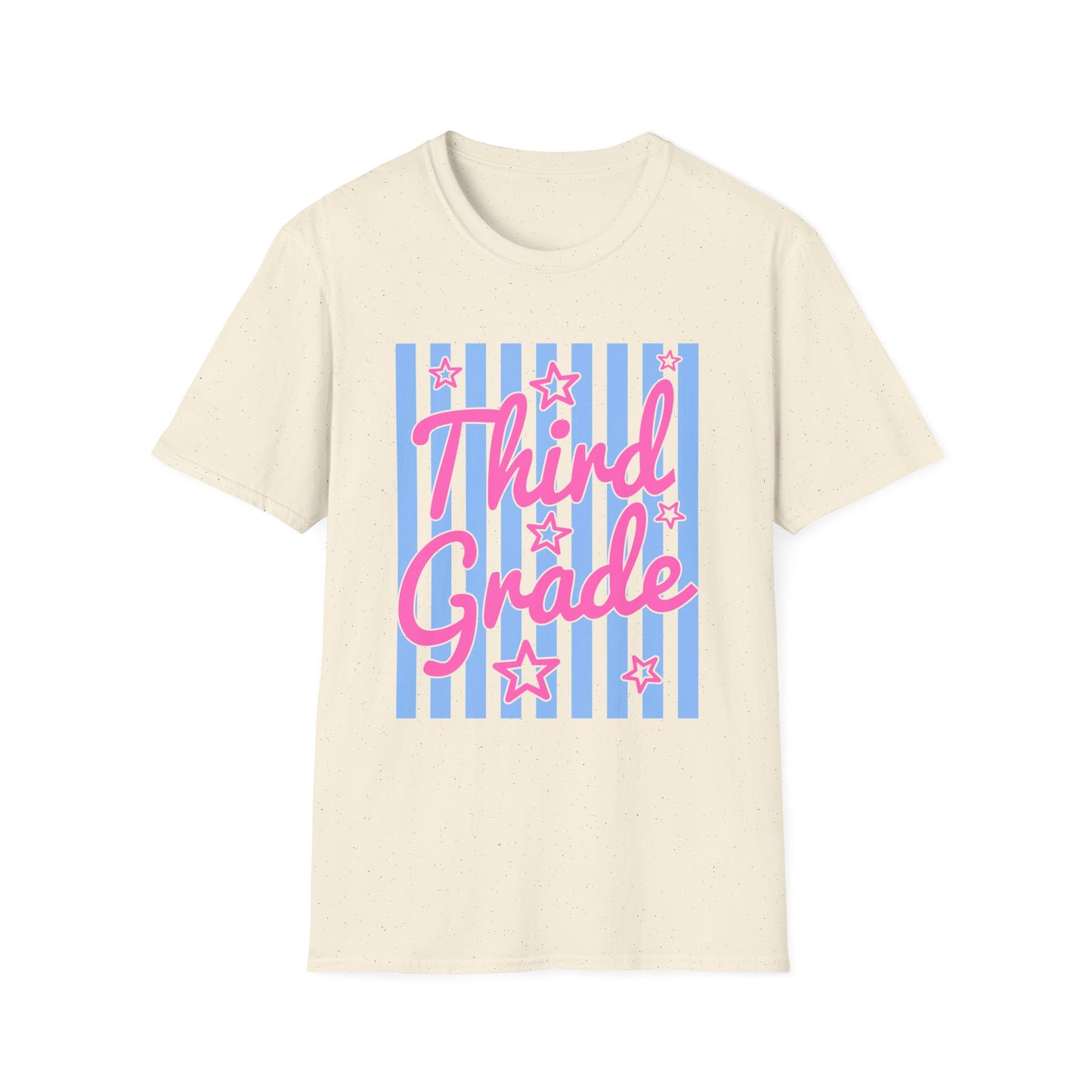 Third Grade Striped Stars Teacher Tee