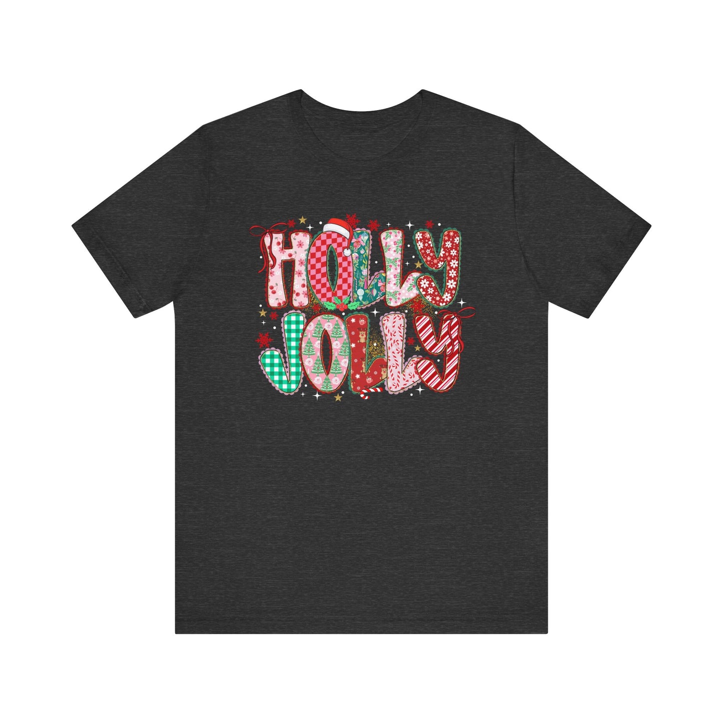 Holly Jolly Patchwork Tee White Stars