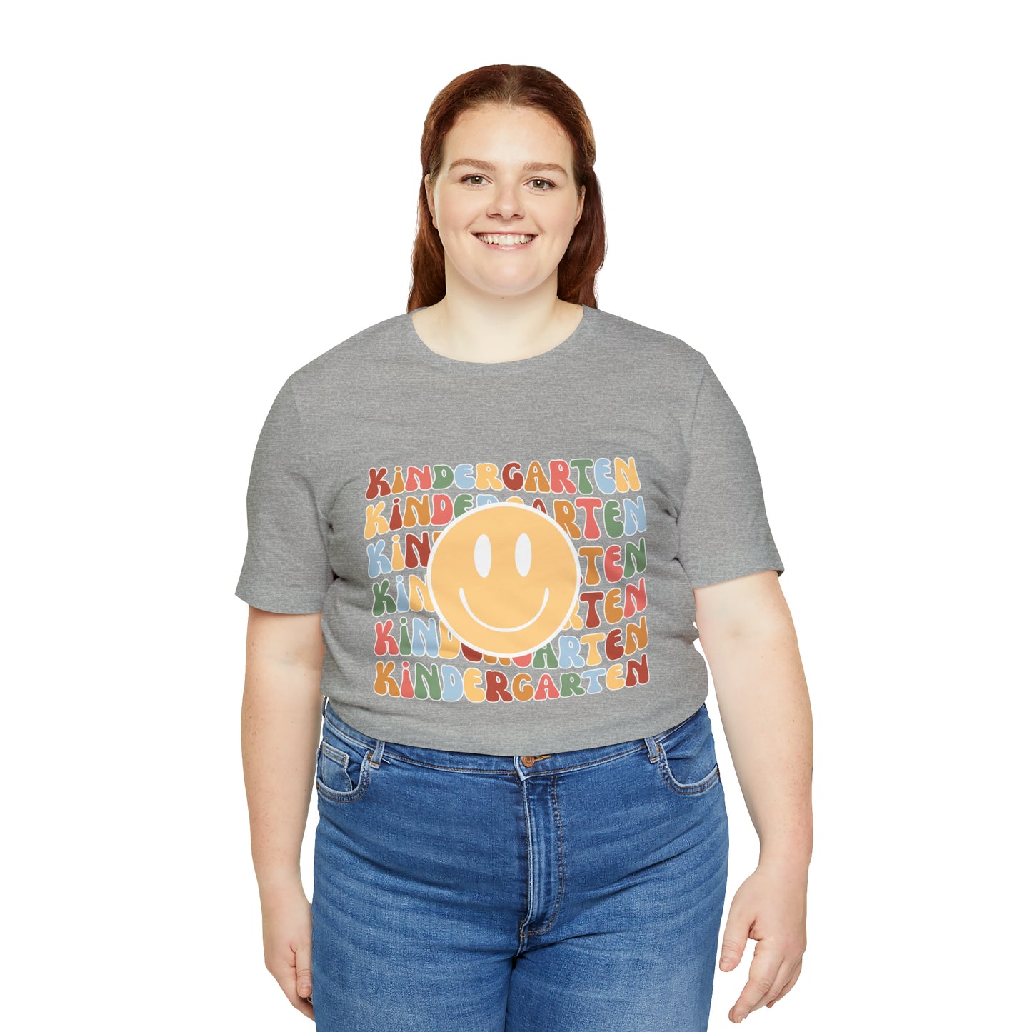 Kindergarten Smiley Retro Print Unisex Jersey Short Sleeve Tee