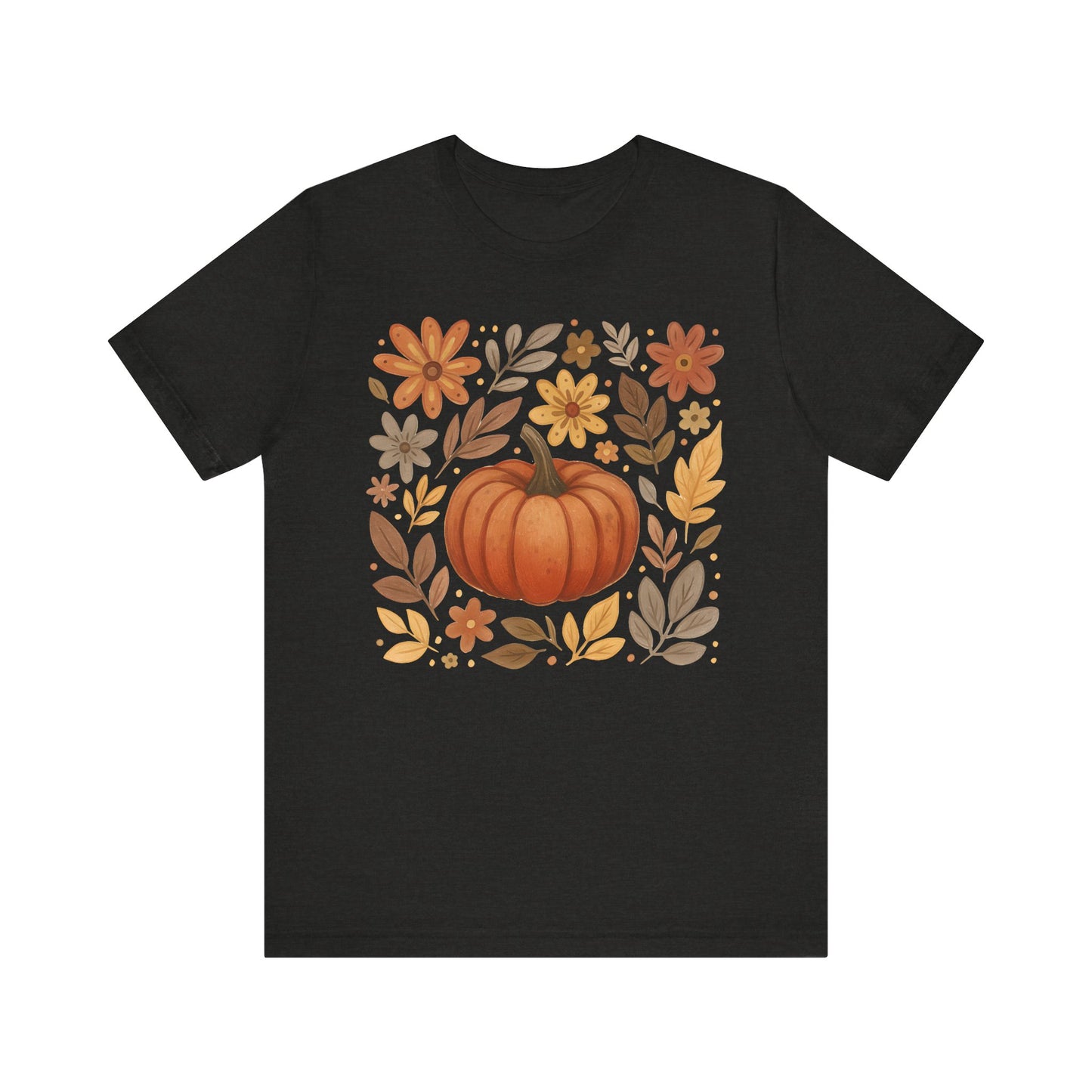 Pumpkin Floral Art Graphic Tee
