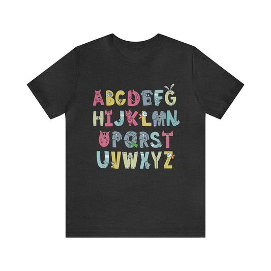 Elephant and Piggie Alphabet Unisex Jersey Short Sleeve Tee