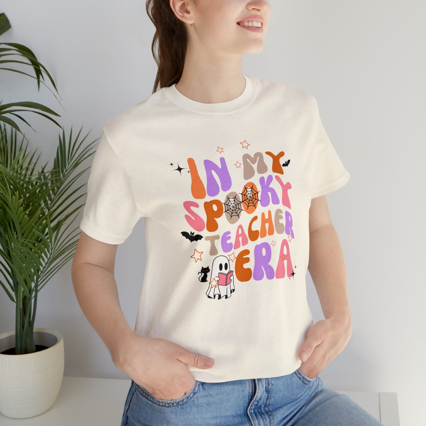 In My Spooky Teacher Era Unisex Jersey Short Sleeve Tee